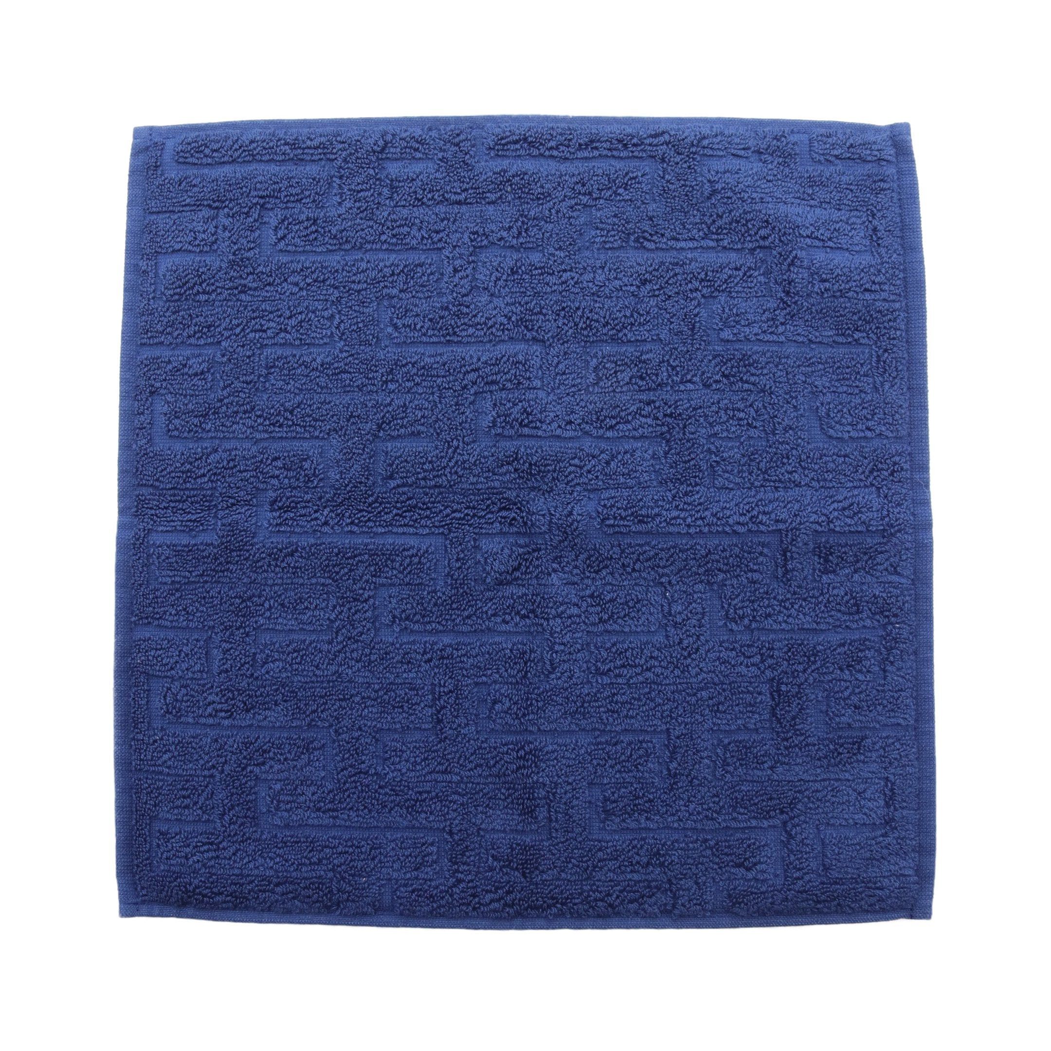 Hermes Carre Towel Stairs Marine Cotton Navy