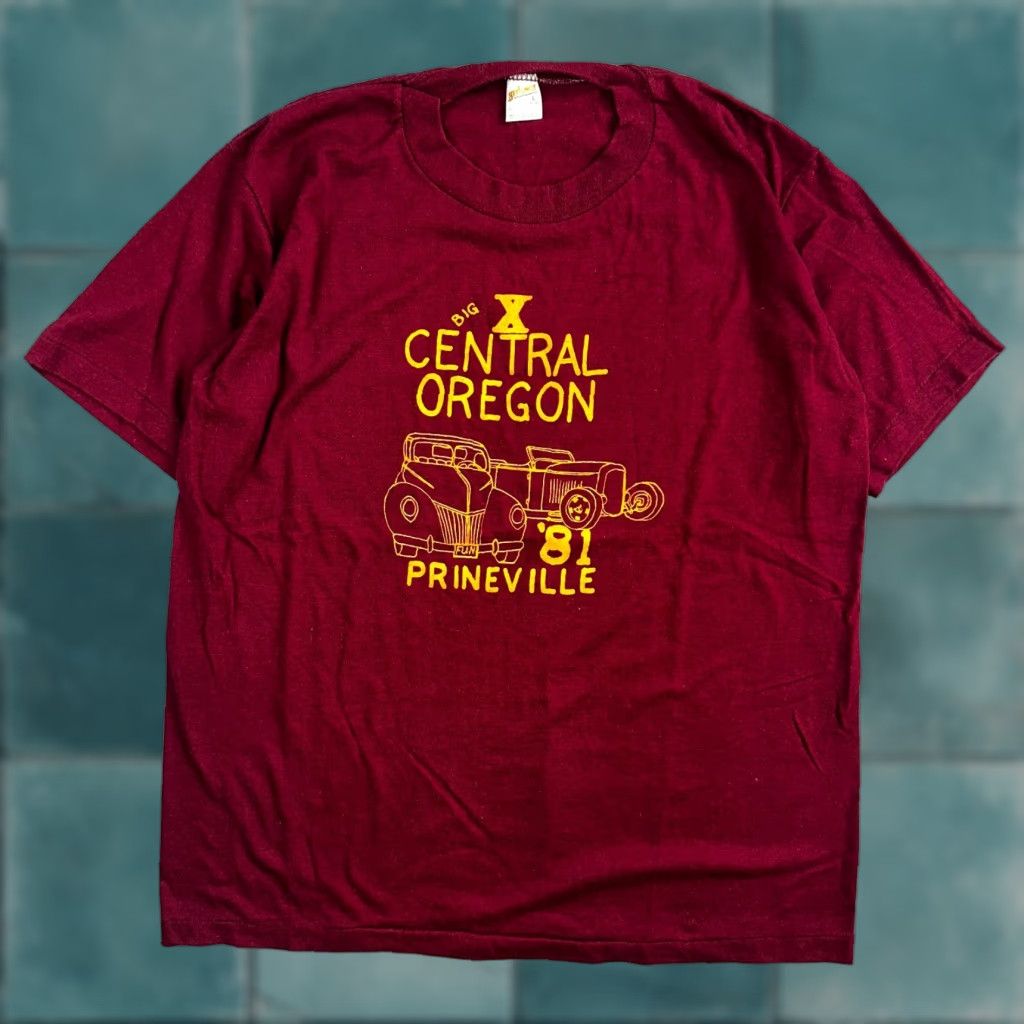 NASCAR VINTAGE Central Oregon T Shirt Prineville 1981 Hot Rods Nascar Graphic Maroon Adult L Men Shirt 70s 80s 90s Size US L / EU 52-54 / 3 - 1 Thumbnail