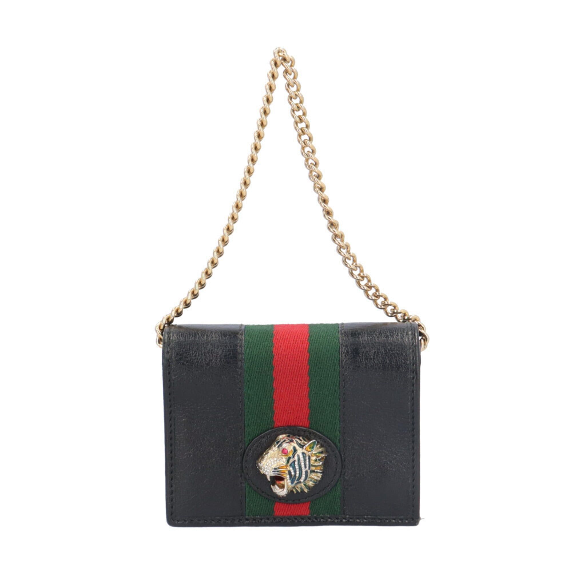 Gucci Gucci Raja Bifold Wallet, Leather 573790, Women's, Pre-owned GUCCI Chain Wallet Size ONE SIZE - 1 Thumbnail
