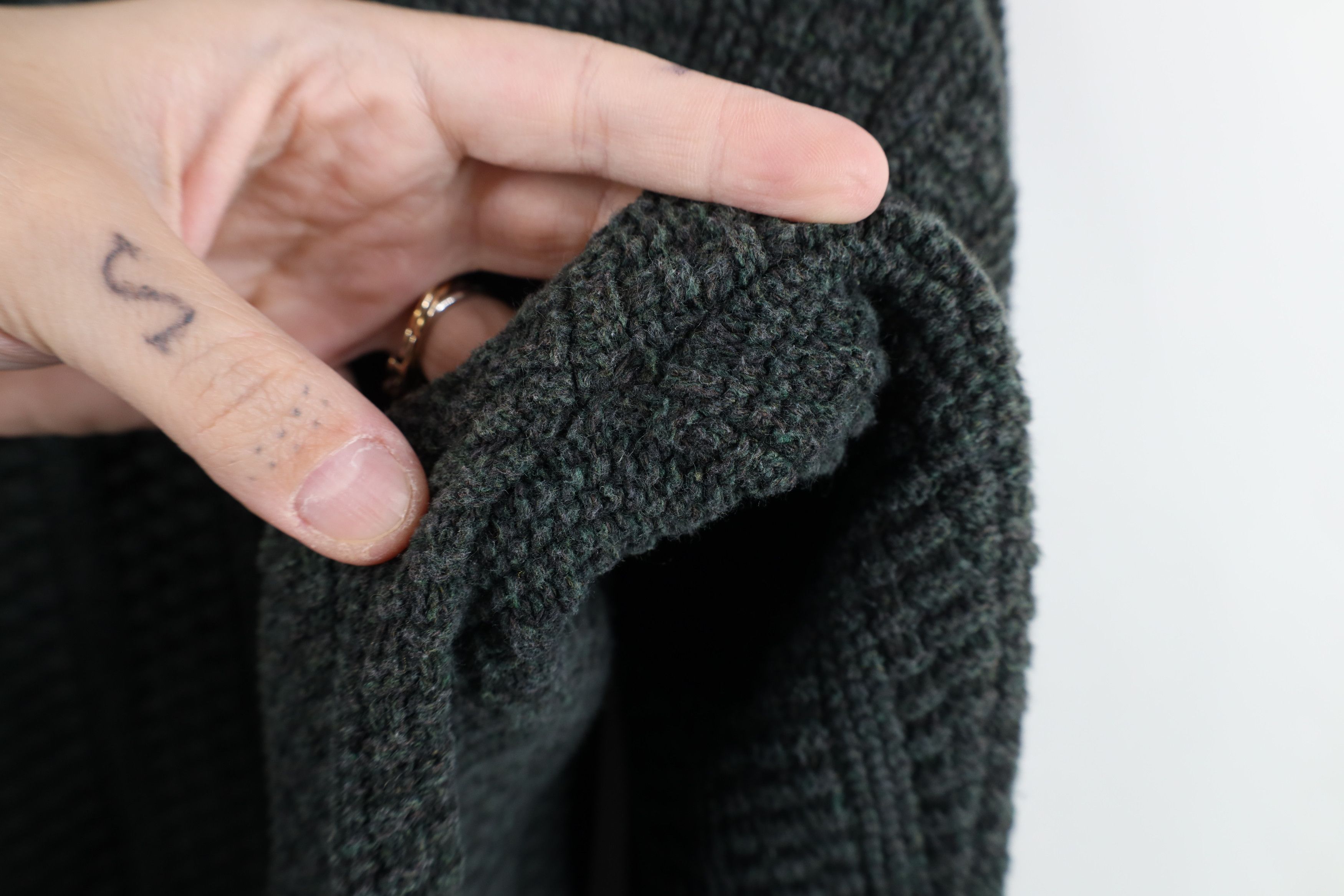 Vintage Vintage 90s Streetwear Textured Knit Sweater Green USA Size US XL / EU 56 / 4 - 7 Thumbnail