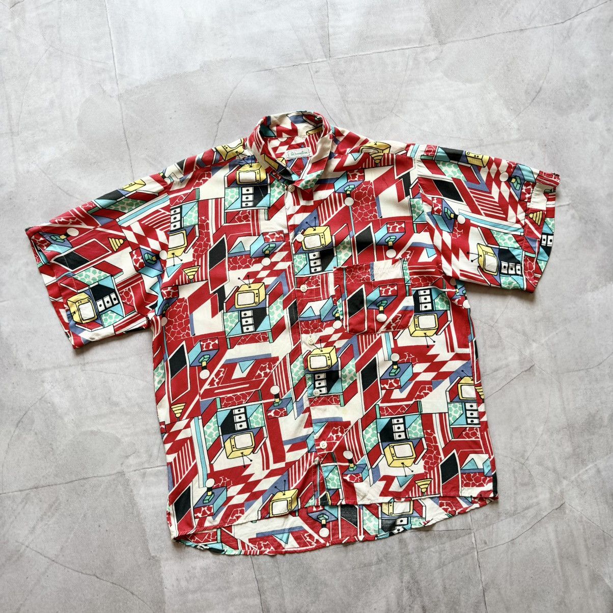 Hysteric Glamour Vintage Benetton TV All Over Print Hysteric Glamour Shirt Size US L / EU 52-54 / 3 - 1 Thumbnail