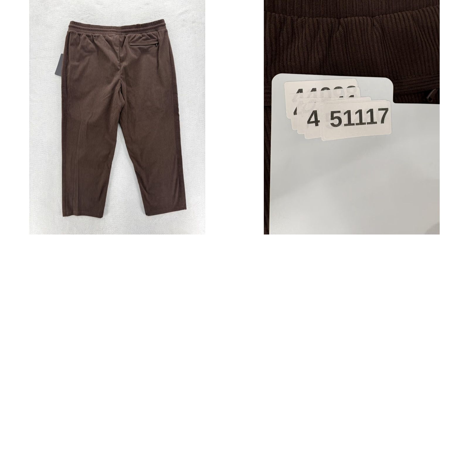 Fabletics Fabletics The Club Cord Pant Mens 2XL Brown Corduroy Sweatpants Zip Pocket NWT Size US 39 - 9 Thumbnail