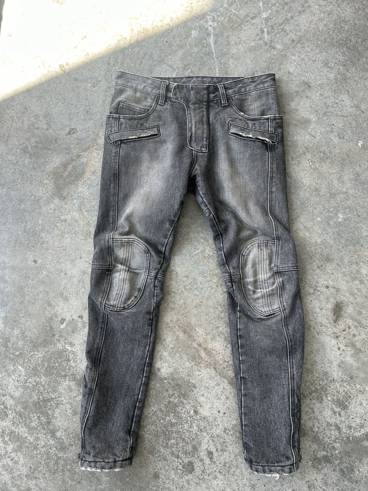 Balmain Homme AW09 ワックス　バイカーデニム　31 Balmain Decarnin Balmain Homme AW09 Heavy Biker Jeans | Grailed