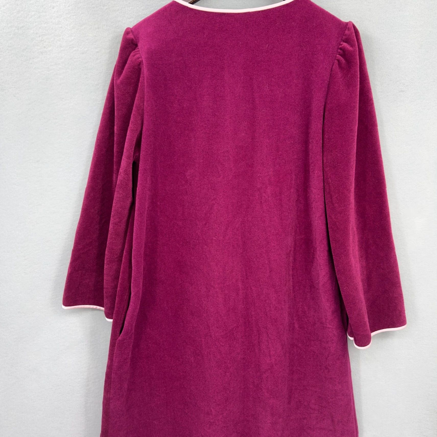 Vintage VINTAGE Vanity Fair Velour Fleece Zip Long Robe Petite M Housecoat Pocket Floral Pink 1980s Mens Size ONE SIZE - 4 Thumbnail