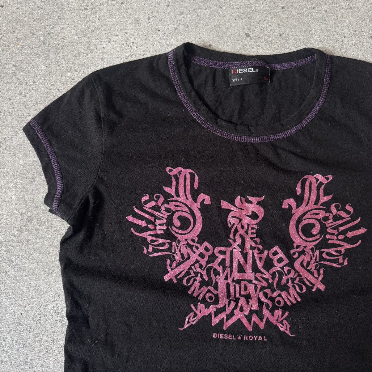 Diesel Diesel Vintage Y2K Glam Punk Rave Gothic T-Shirt Size L / US 10 / IT 46 - 3 Thumbnail