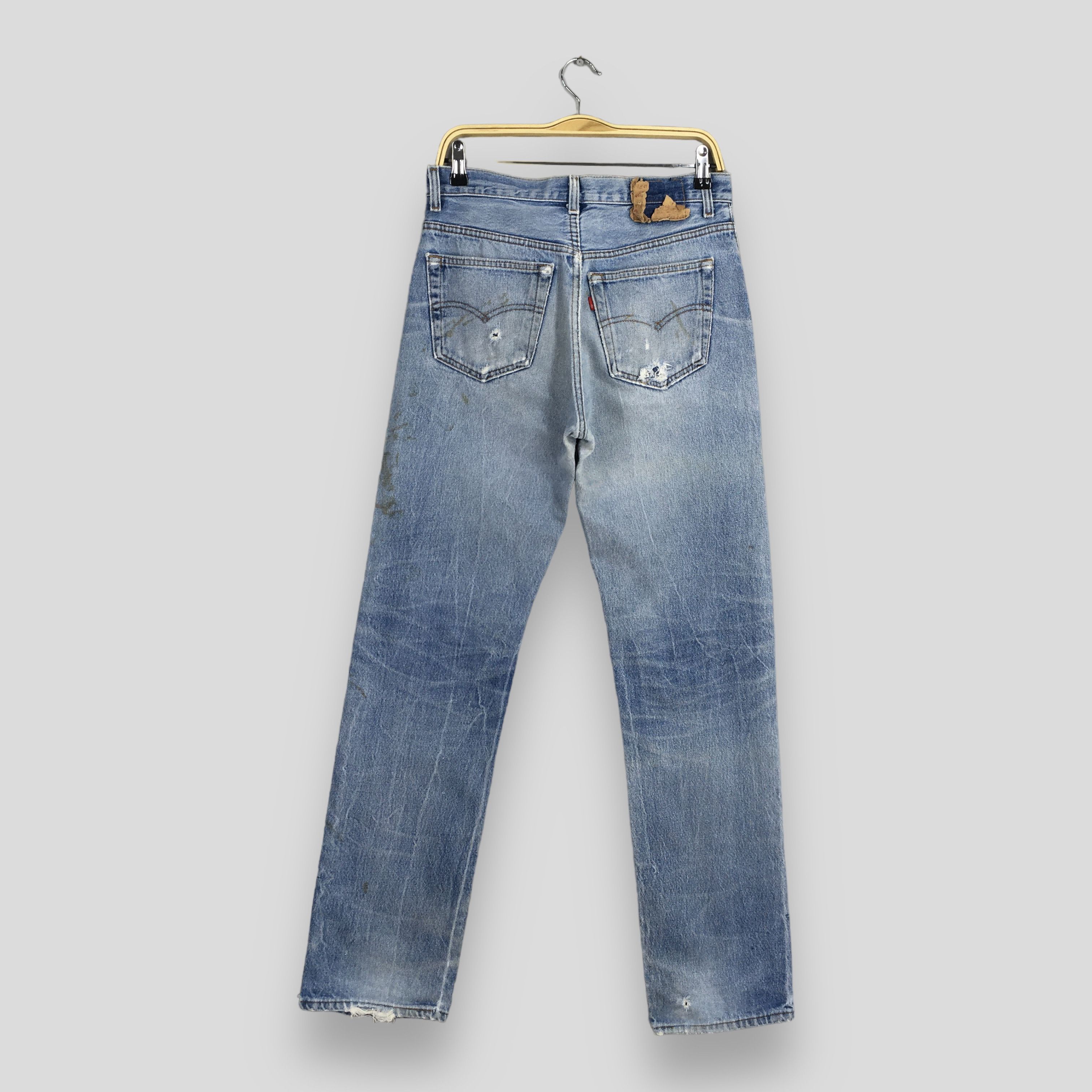 Levi's Size 29x32.5 Vintage 90s Levi's 501 Faded Dirty Jeans S1412 Size US 29 - 8 Thumbnail