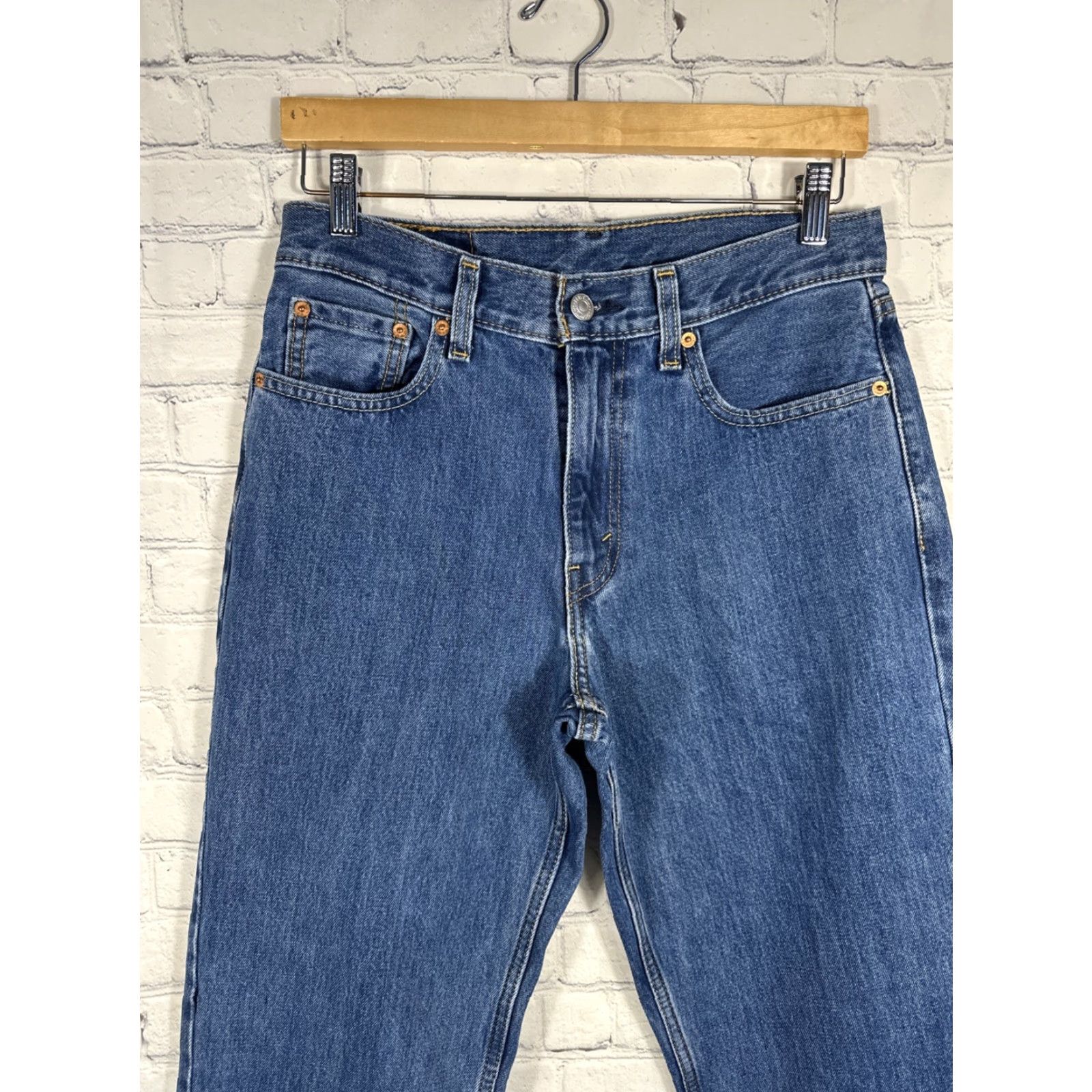 Levi's Levi's 505 Jeans Men Regular Denim Stretch 30x30 Straight Blue Size US 30 / EU 46 - 2 Thumbnail