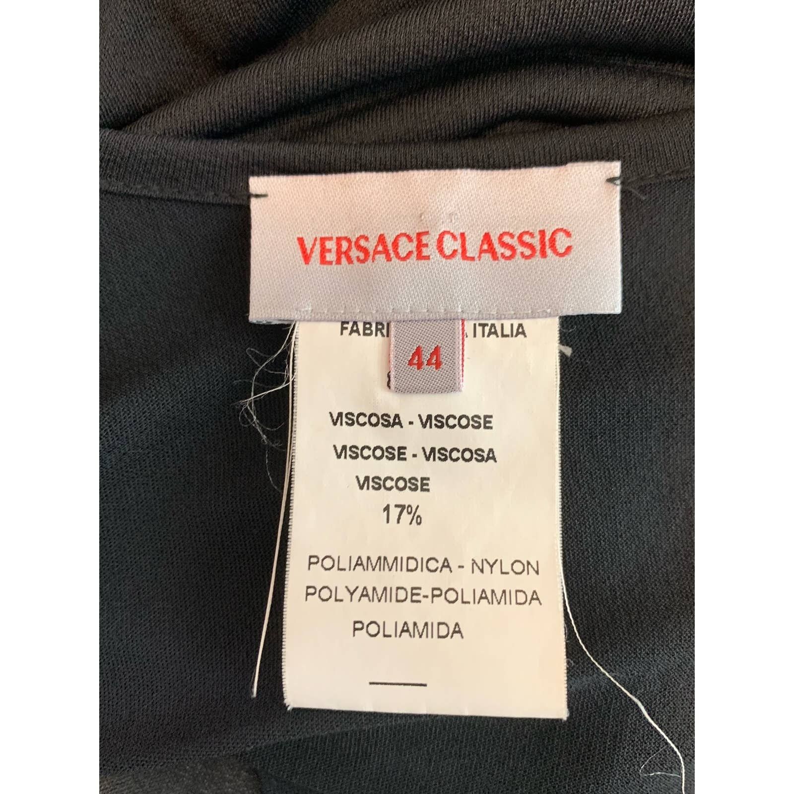 Versace Versace black v neck sleeveless sheer blouse size 44 -US 8 Size M / US 6-8 / IT 42-44 - 4 Thumbnail