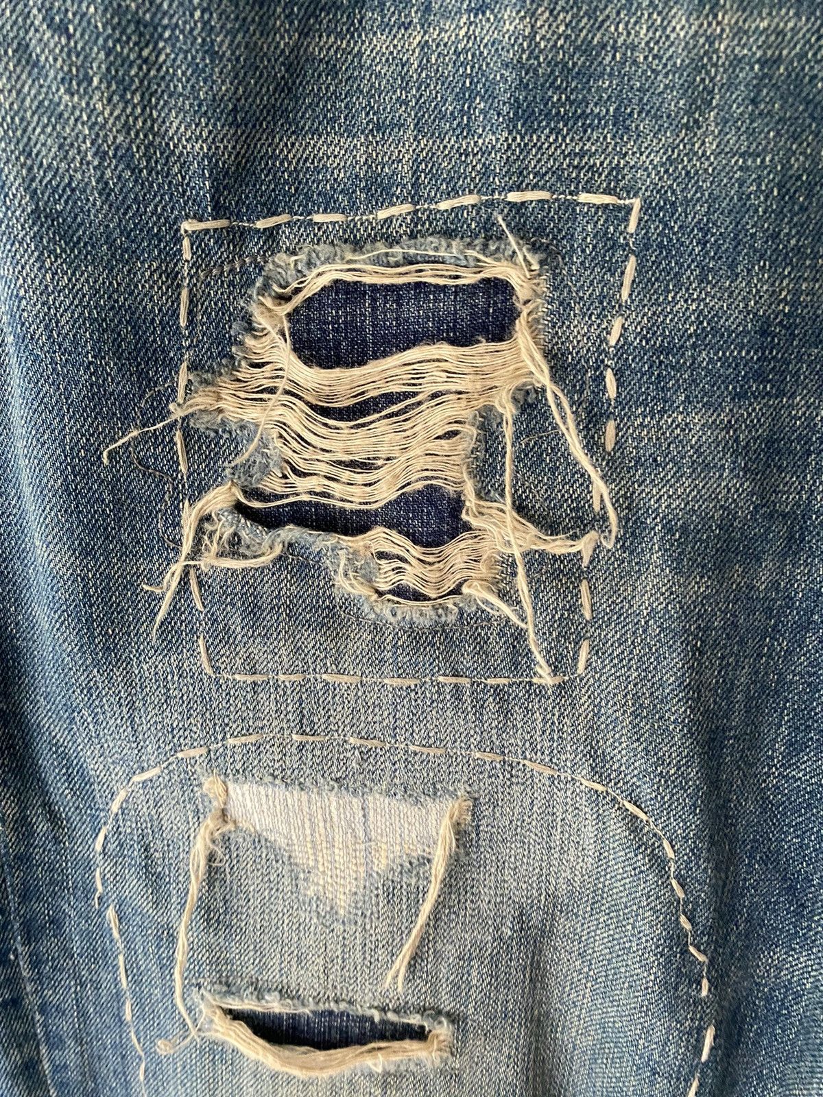 Fadeless 2000s Fadedless Japan patchwork distresses denim Size US 32 / EU 48 - 6 Thumbnail