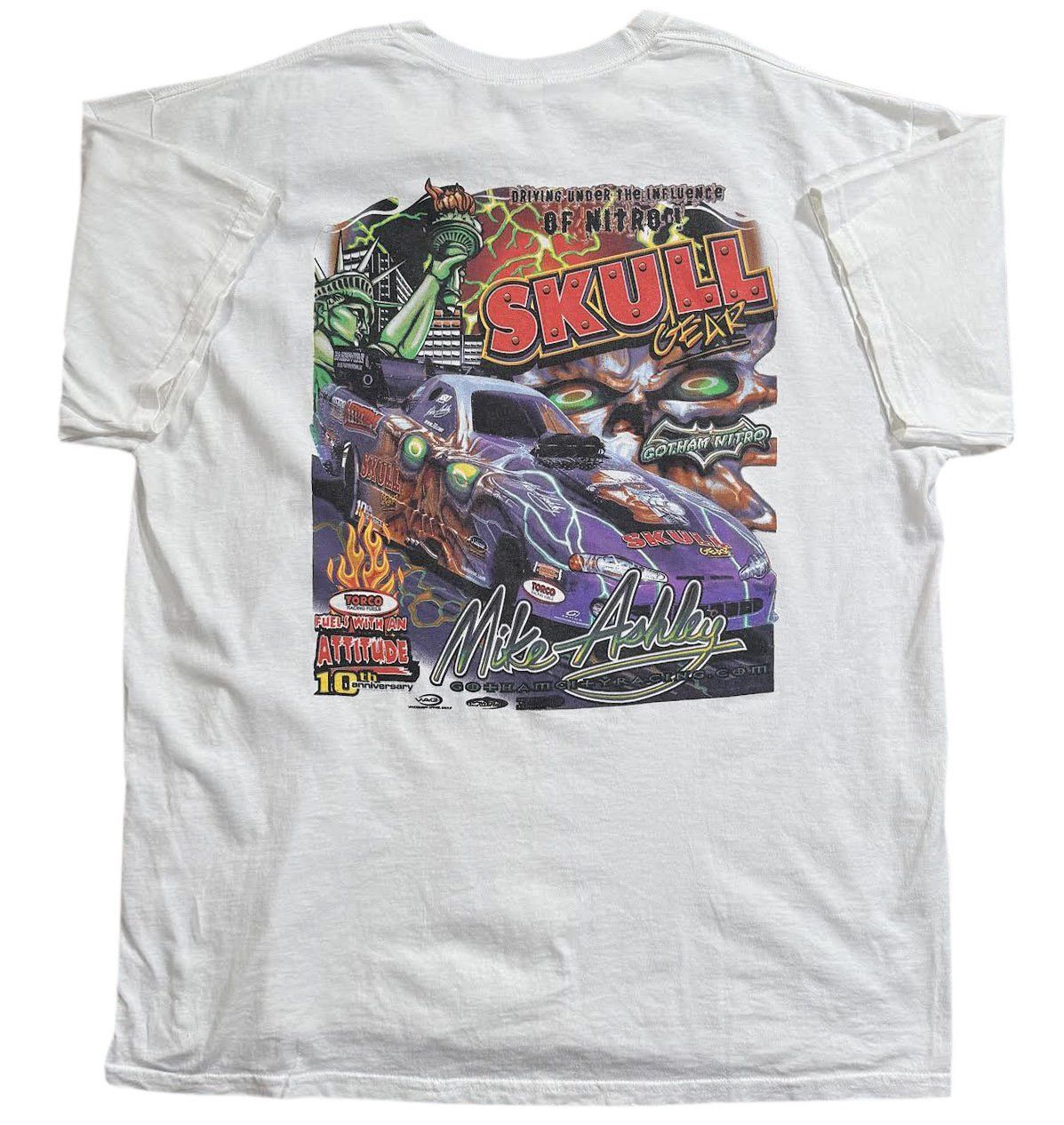 Vintage Vintage Mike Ashley Skull Gear T Shirt (Size XXL) Size US XXL / EU 58 / 5 - 1 Thumbnail