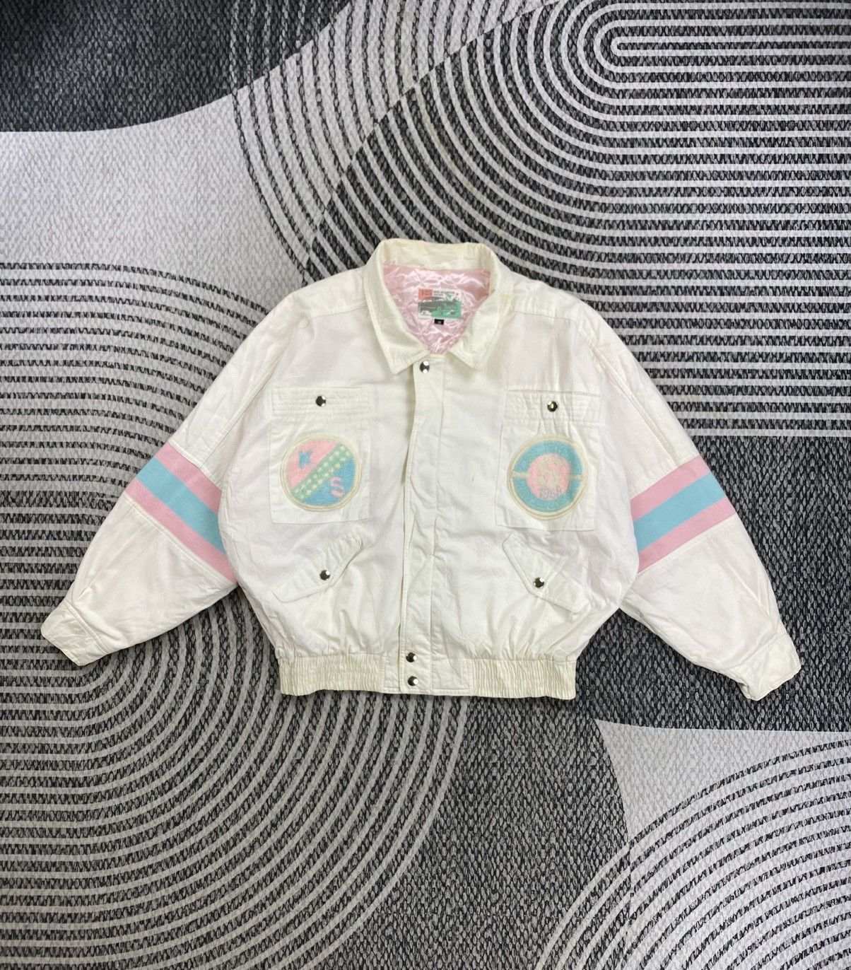 Japanese Brand Vintage One Quarter For Men Big Spellout Bomber Jacket Size US L / EU 52-54 / 3 - 2 Thumbnail