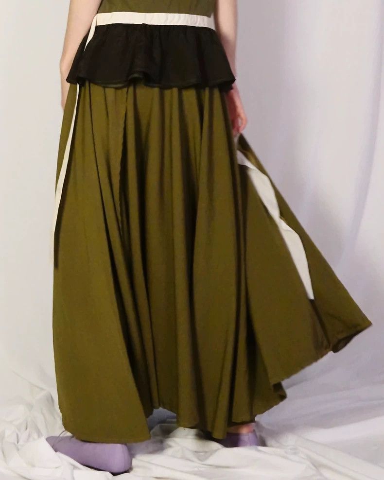 Y's Y's Side Ruffled Wrap Maxi Skirt-dmc Size 30" / US 8 / IT 44 - 1 Thumbnail