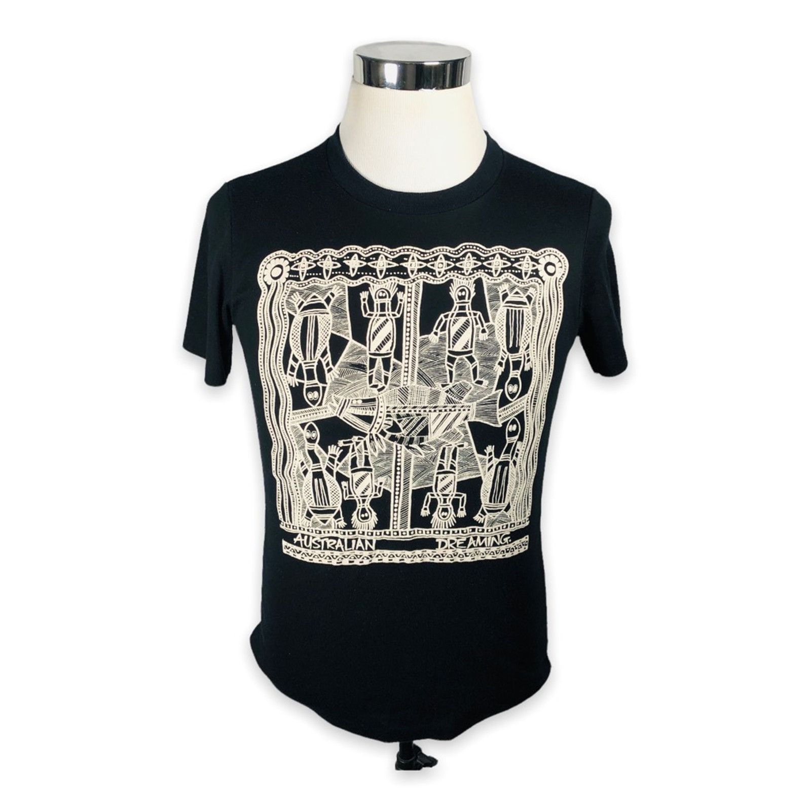 The Unbranded Brand Vintage Australian Dreaming T-Shirt Black Tribal Graphic S Size US S / EU 44-46 / 1 - 1 Thumbnail