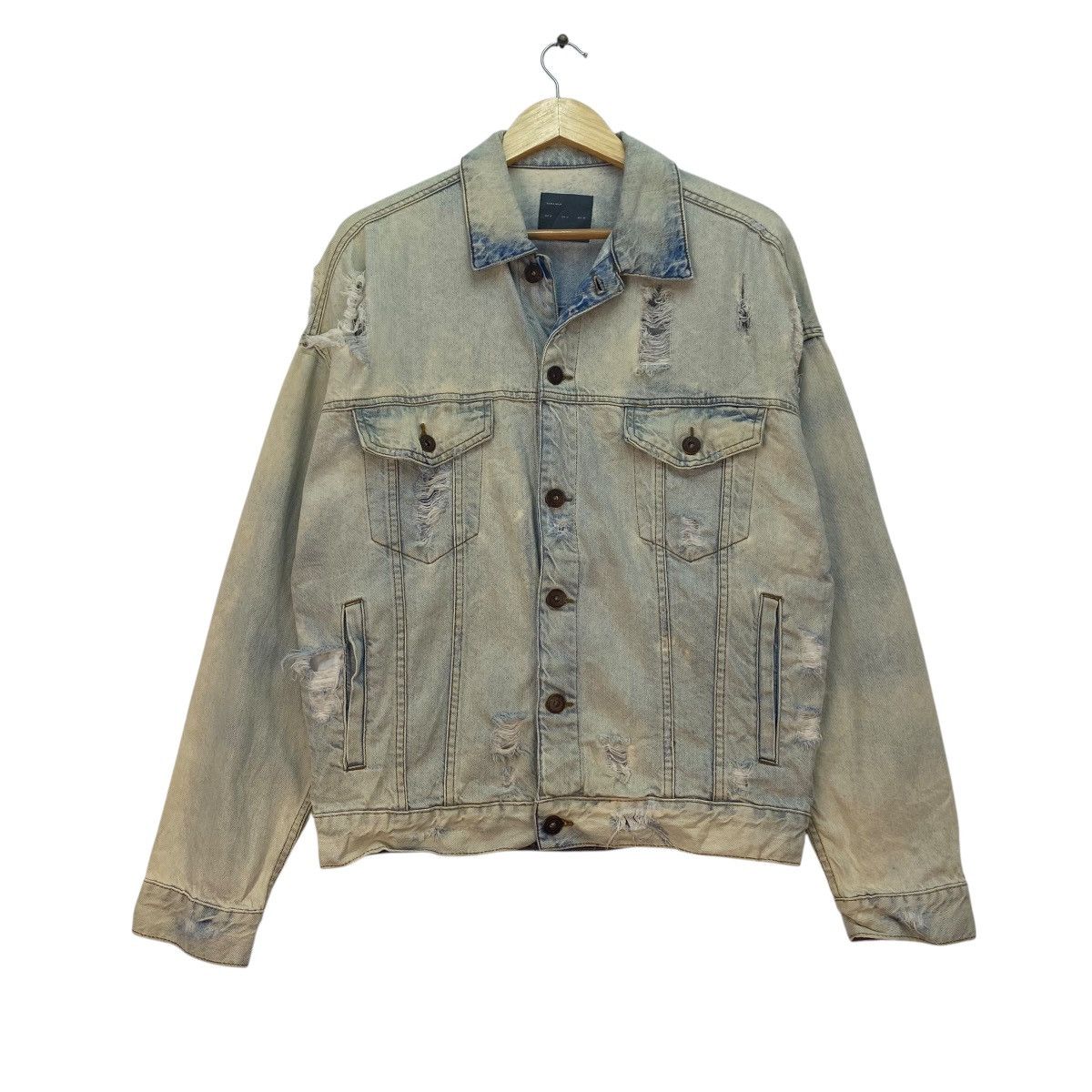 Zara 💥Zara Denim Man Distressed Jacket Size US M / EU 48-50 / 2 - 1 Thumbnail