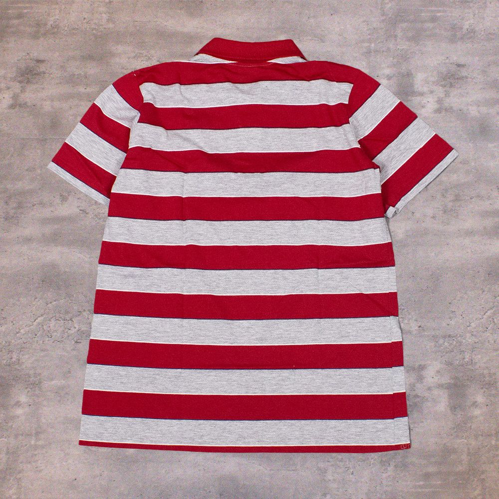 Vintage Vintage 1980s Mcdonalds Red And Grey Striped Polo Size US M / EU 48-50 / 2 - 2 Thumbnail