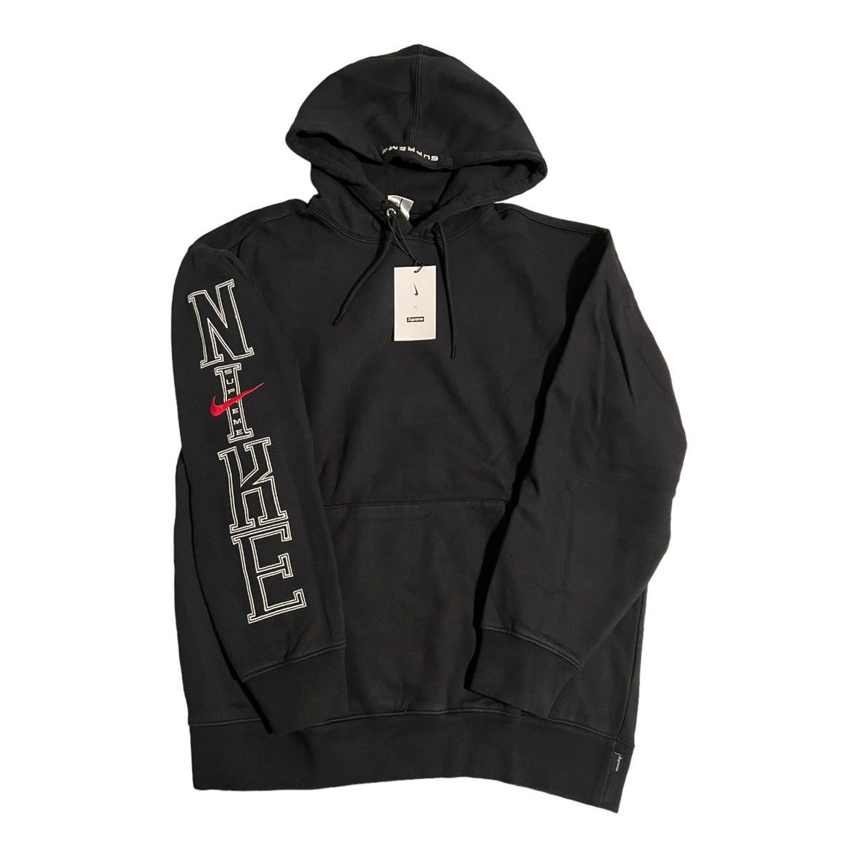 Supreme Supreme x Nike Hooded Sweatshirt Black Size Medium | Grailed