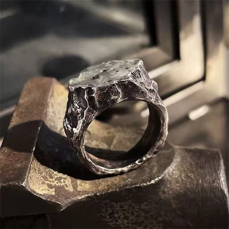 Other Irregular Vintage Retro Style Punk Stone Ring Size ONE SIZE - 2 Thumbnail