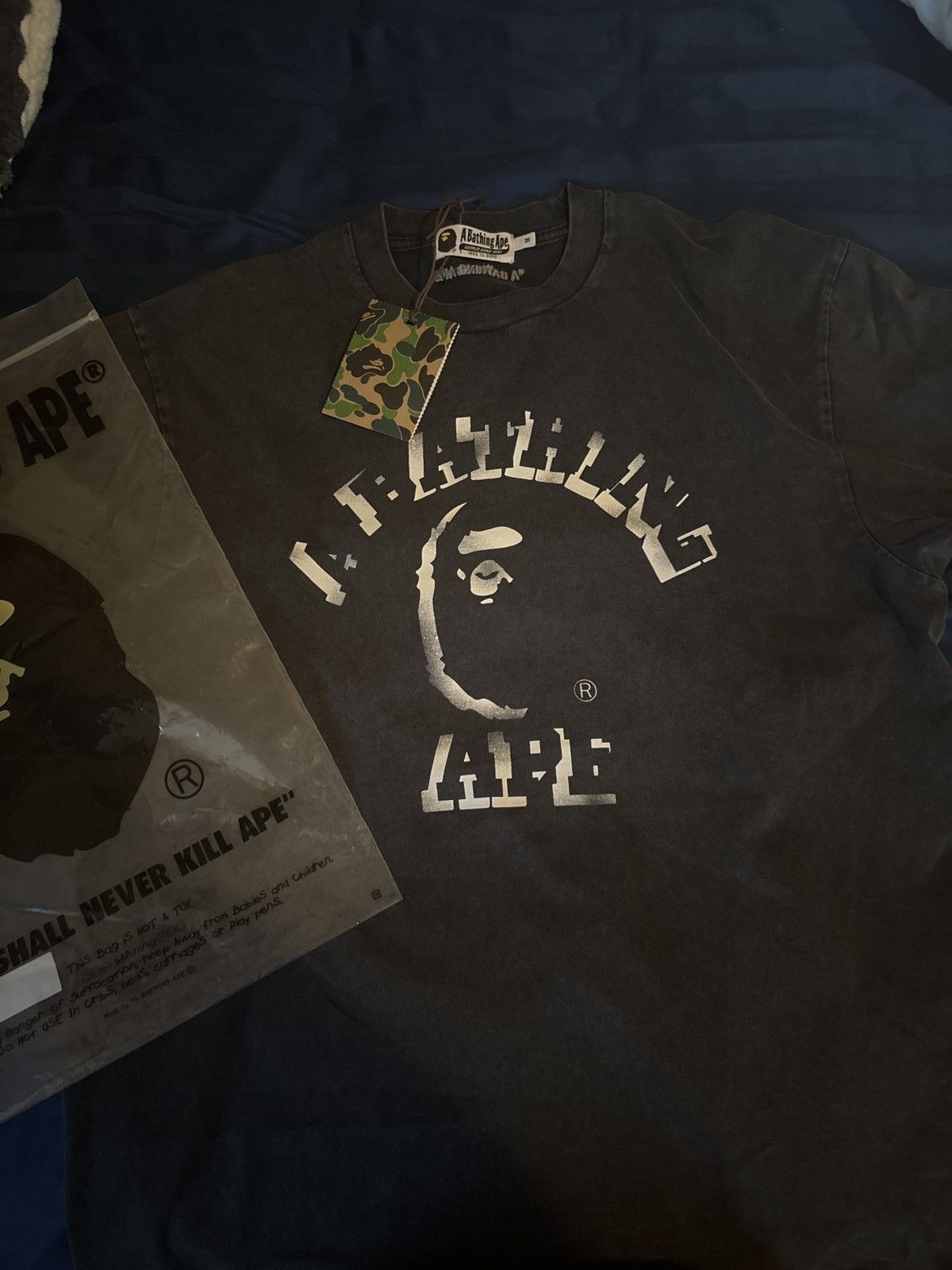 Bape DYE SPRAY PRINT COLLEGE relaxed fit tee men’s Size US M / EU 48-50 / 2 - 1 Thumbnail