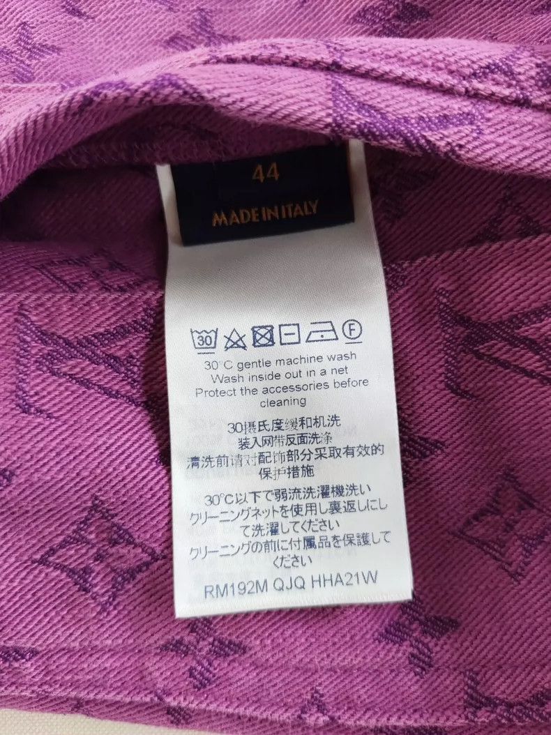 Louis Vuitton Louis Vuitton Purple presbyopic full logo denim jacket Size US S / EU 44-46 / 1 - 4 Thumbnail
