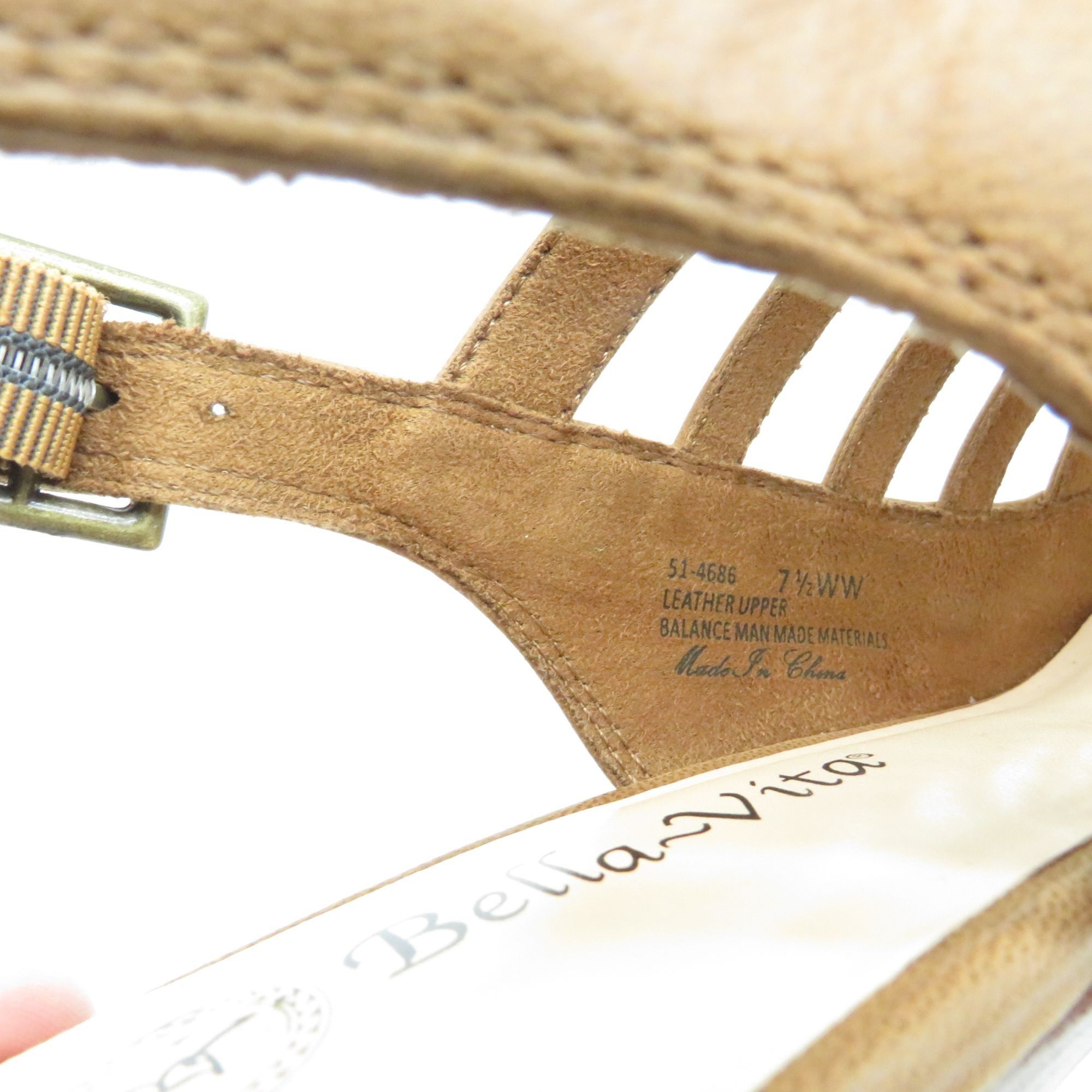 Other Bella~Vita Yakira Camel Burnished Leather Upper Sandals 7.5 Size US 7.5 / IT 37.5 - 7 Thumbnail