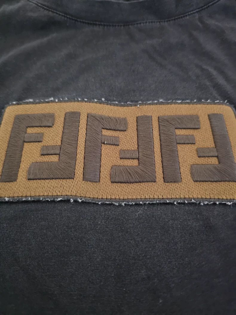 Fendi Fendi Logo TShirt Short Sleeve Black Size US M / EU 48-50 / 2 - 2 Thumbnail