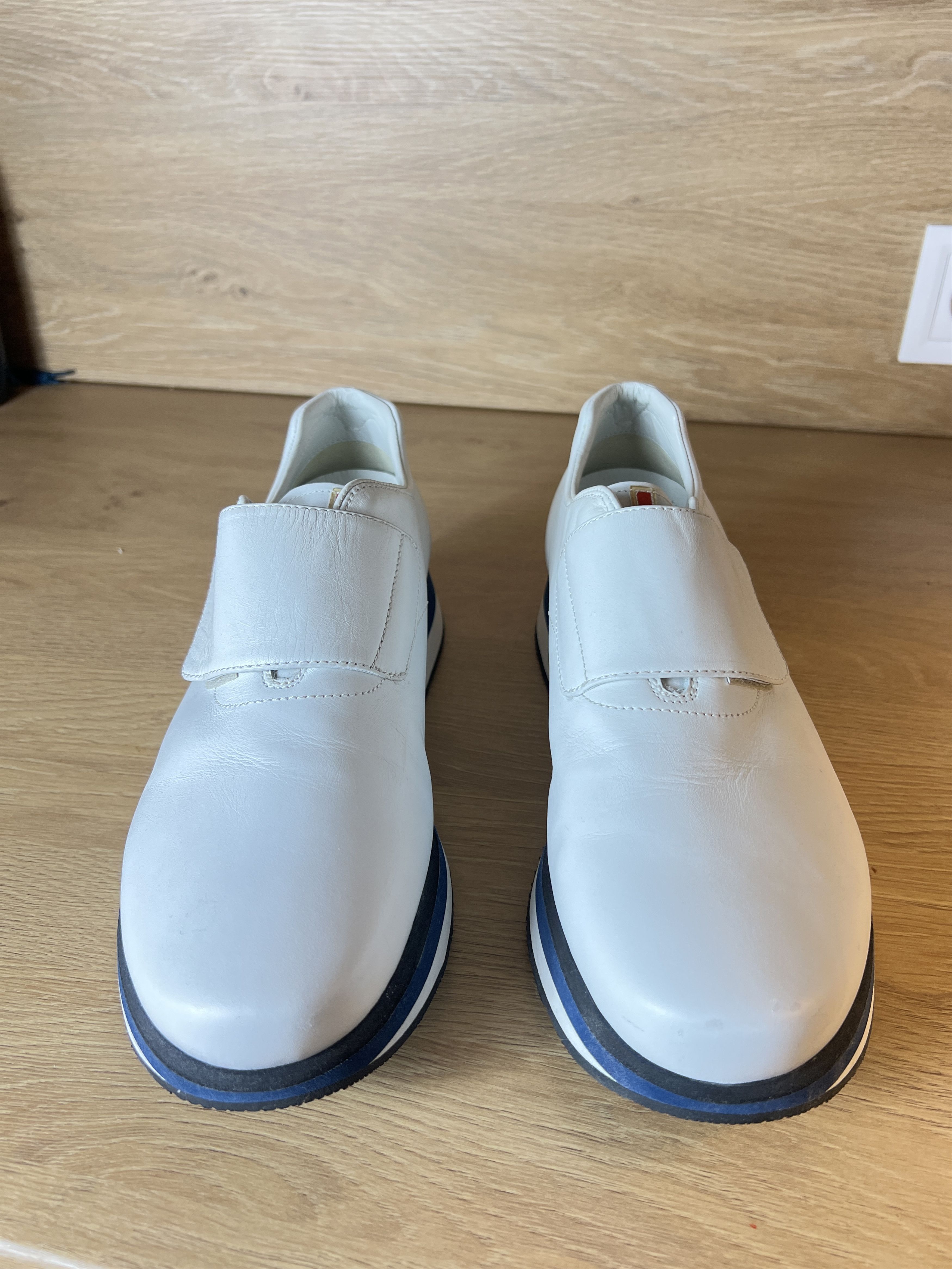 Prada prada leather sport white platform red tab Size US 8.5 / EU 41-42 - 3 Thumbnail