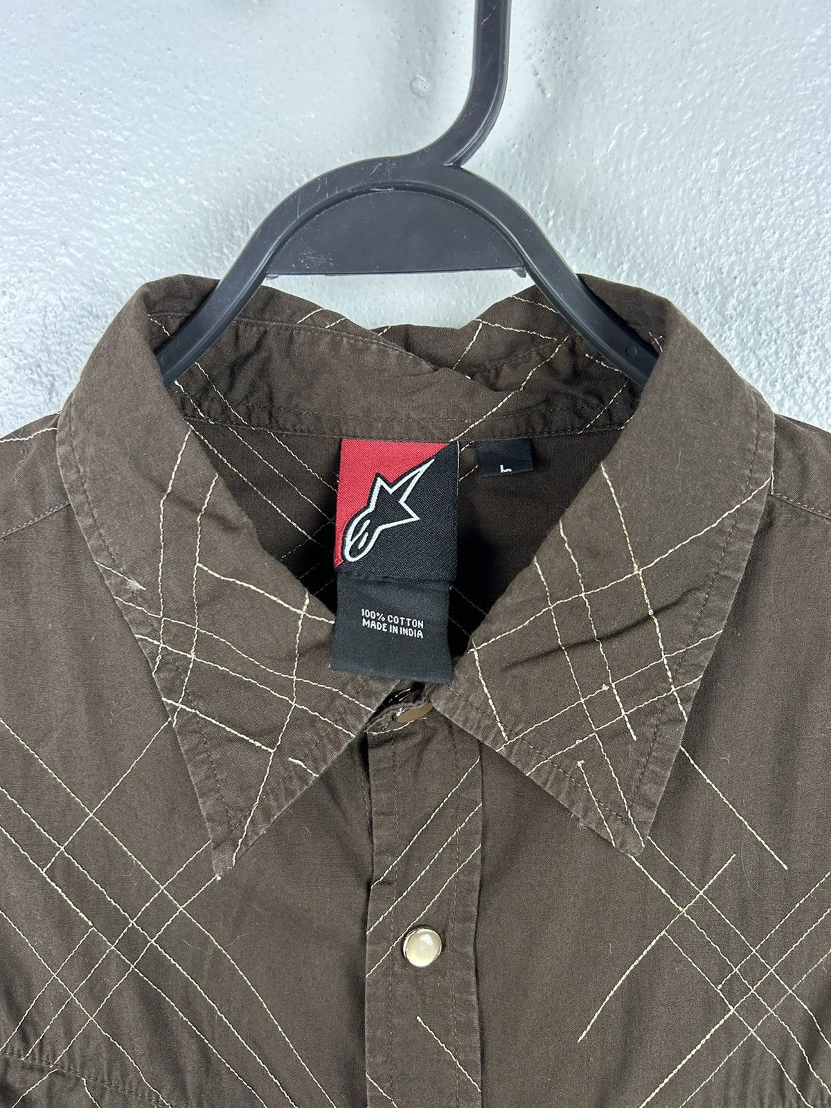 Alpinestars Vintage Alpinestars Striped Embroidery Long Sleeve Shirt Size US L / EU 52-54 / 3 - 7 Thumbnail
