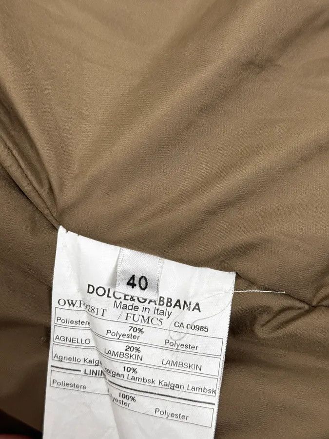 Dolce & Gabbana 2000s Dolce & Gabbana Olive Green Nylon Lambskin Leather Jacket Size XS / US 0-2 / IT 36-38 - 11 Thumbnail