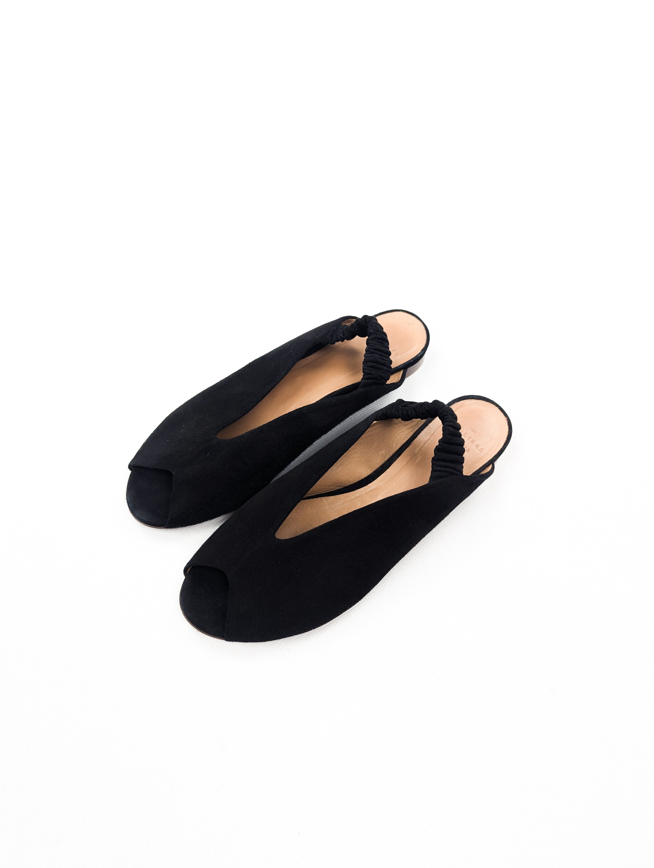 Sezane Sezane les souliers black leather sandals Size US 9 / IT 39 - 1 Thumbnail