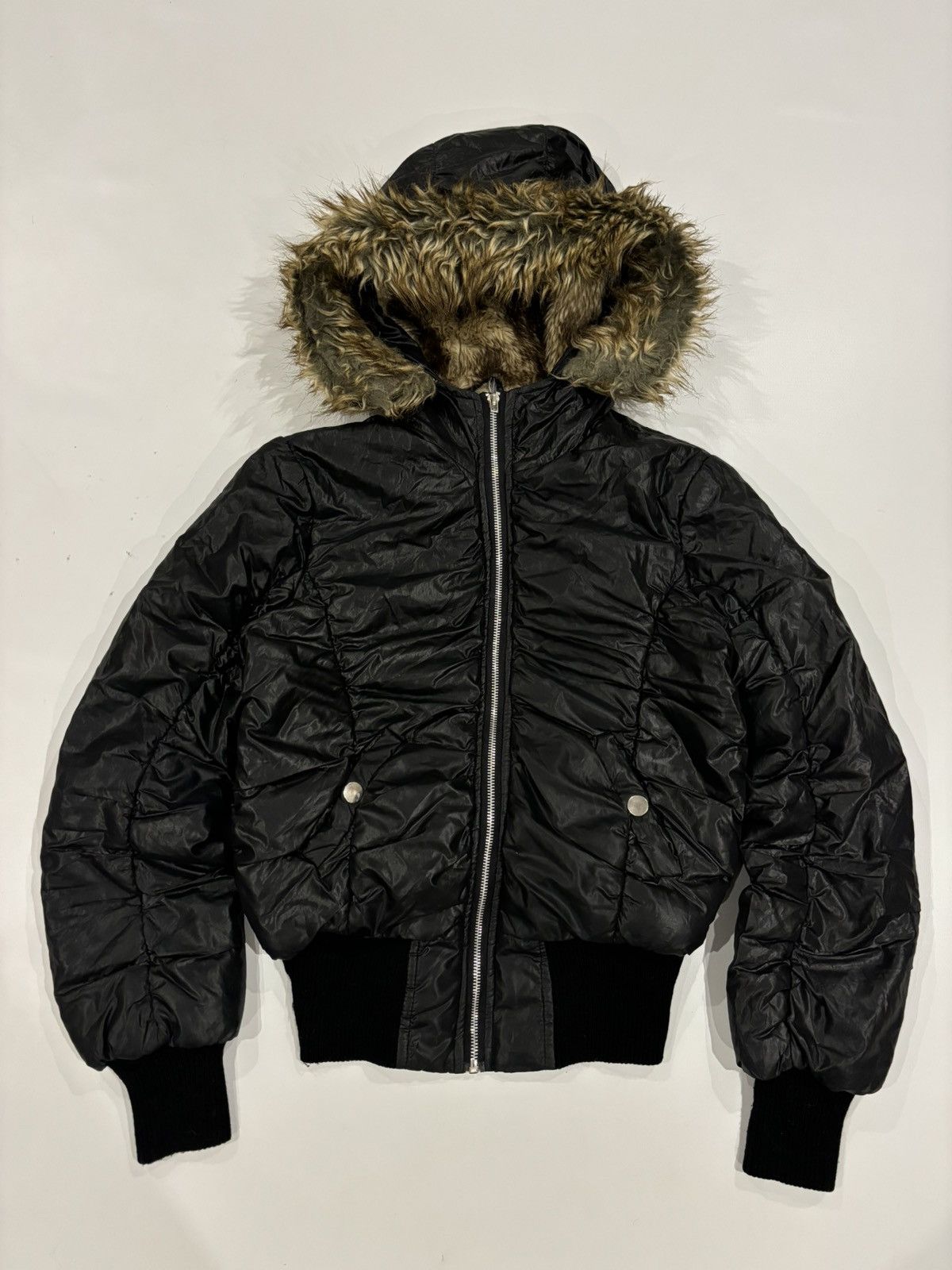 ジャケット・アウター archive gimmick fur riders puffer jacket archive gimmick fur riders puffer jacket
