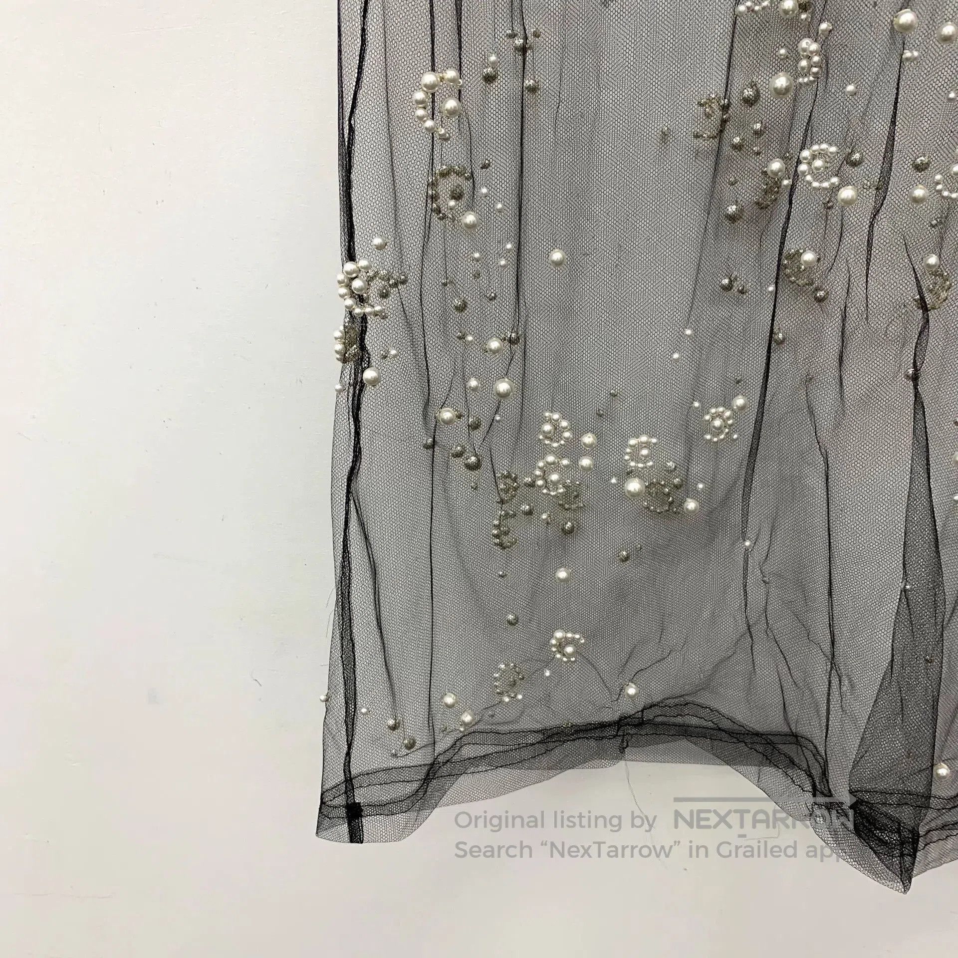 Givenchy gray embellished sheer cotton short sleeve top. Size US XXS / EU 40 - 4 Thumbnail