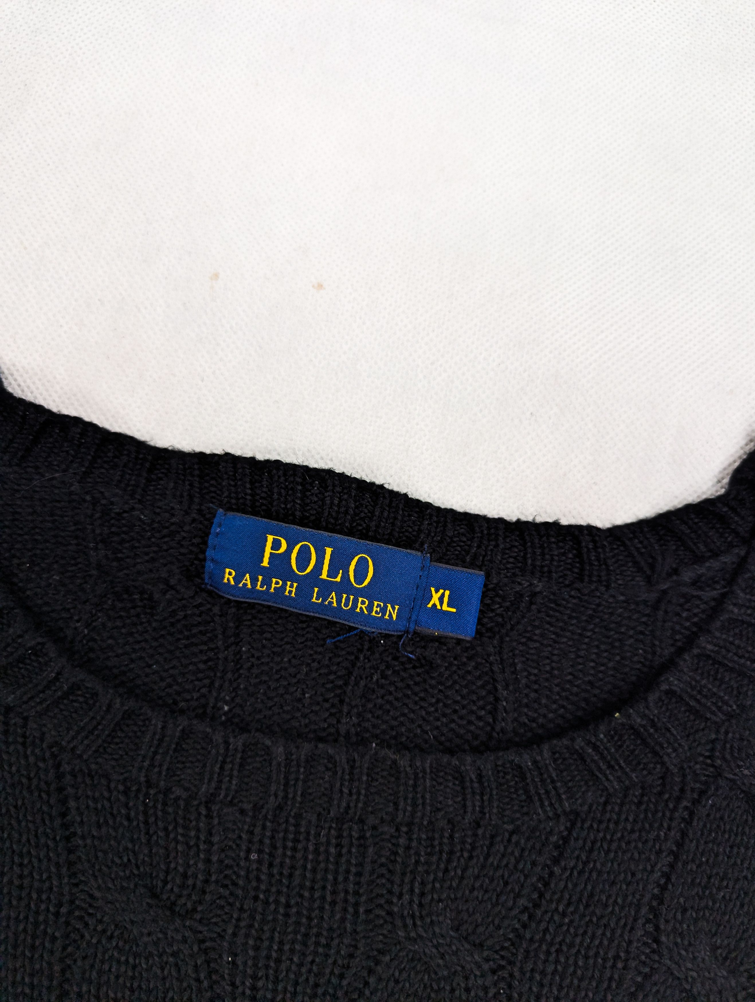 Polo Ralph Lauren Polo Ralph Lauren braid black sweater jumper XL Size US XL / EU 56 / 4 - 3 Thumbnail