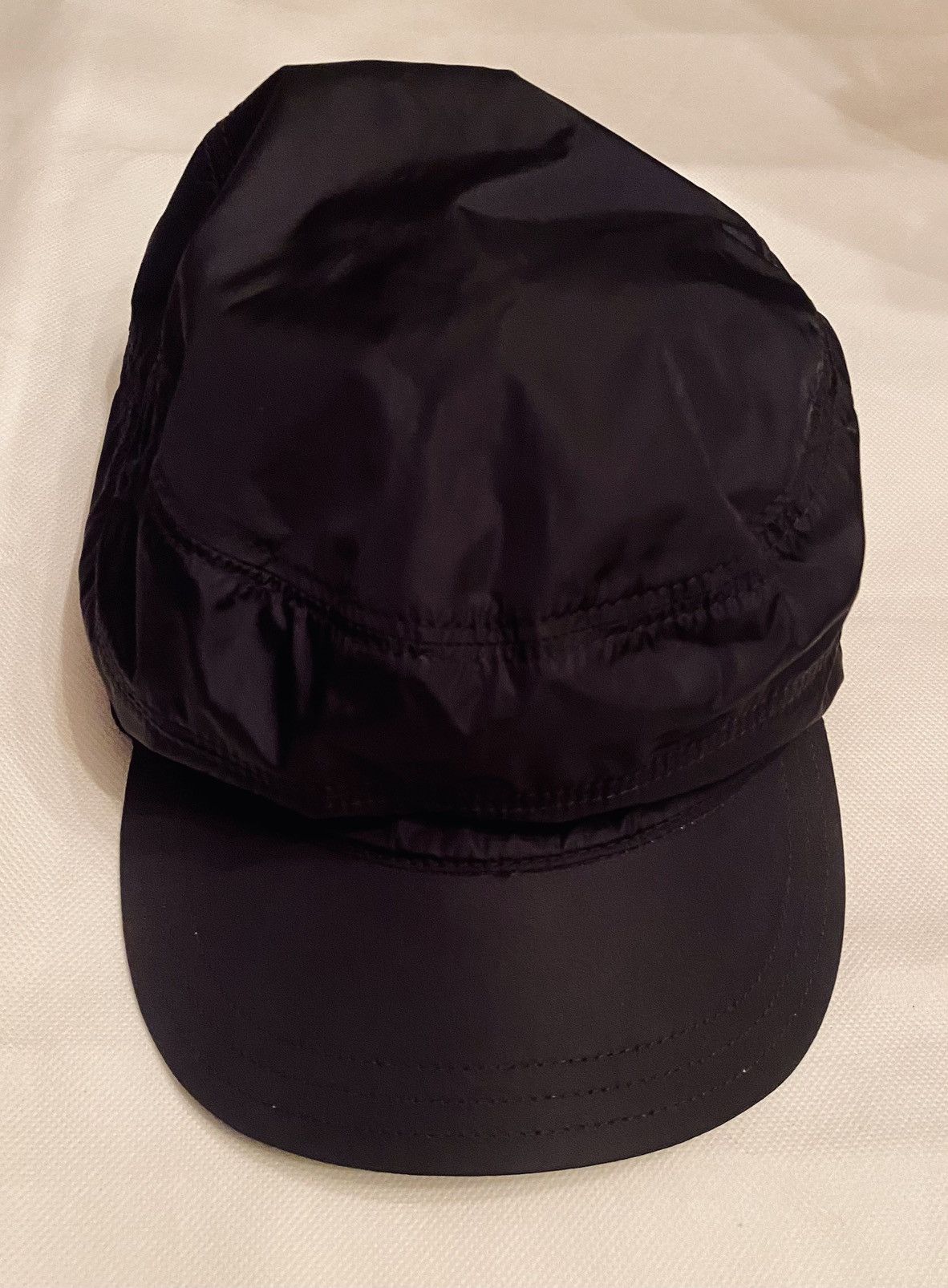 Prada Prada 🇮🇹 Blue Nylon Logo Techno Stripe Cadet Cap Vintage NWT Size ONE SIZE - 5 Thumbnail