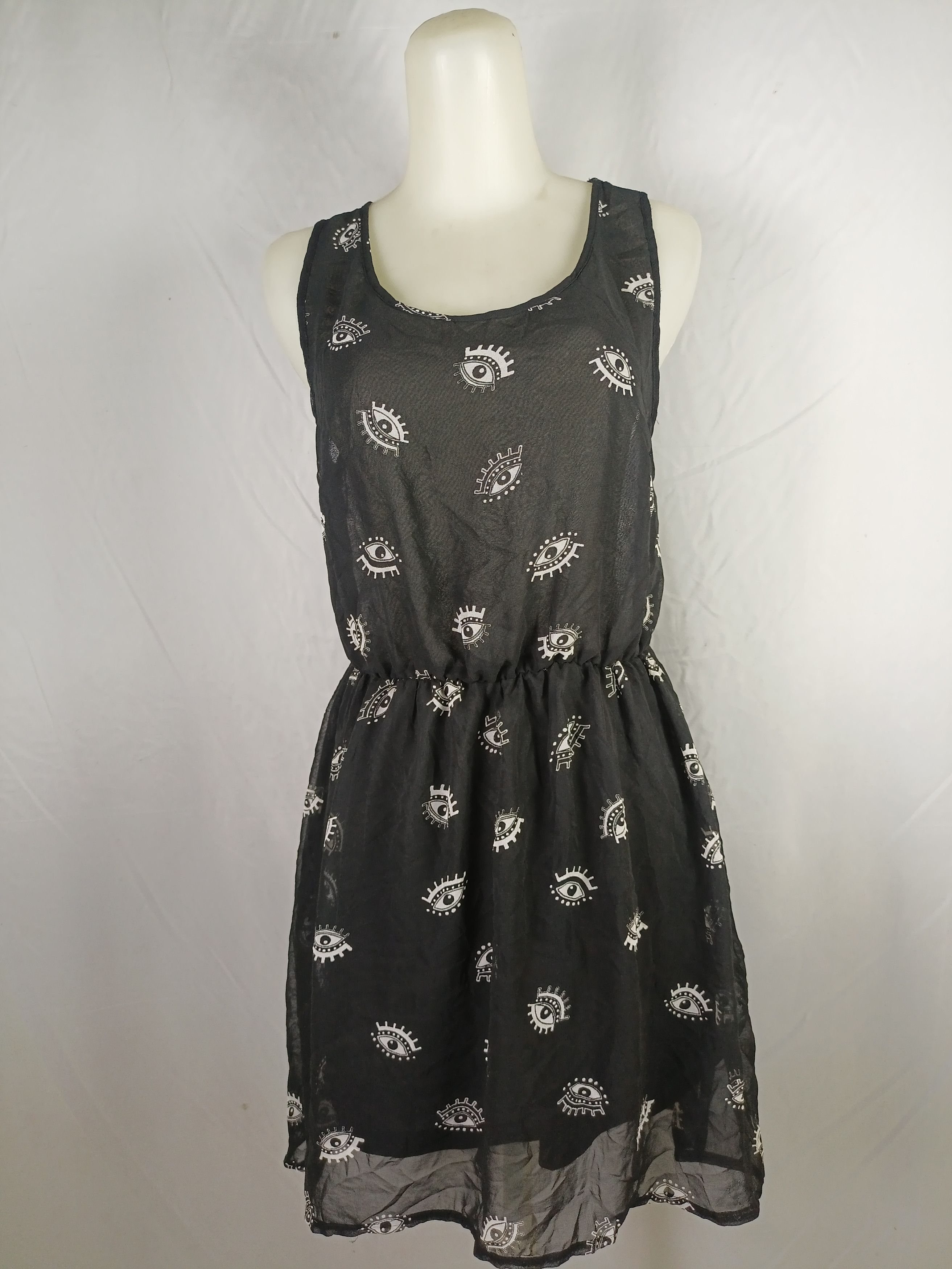 Divided × H&M × Japanese Brand H&M Divided Black All Seeing Eye Dress Sleeve less Size M / US 6-8 / IT 42-44 - 24 Thumbnail