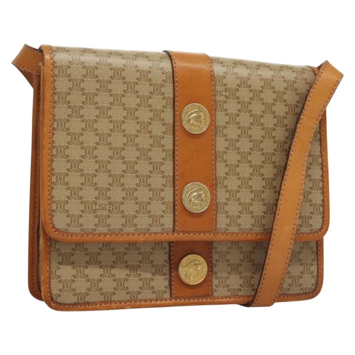 Celine CELINE Macadam Canvas Shoulder Bag Pvc Beige Gold Size ONE SIZE - 1 Thumbnail