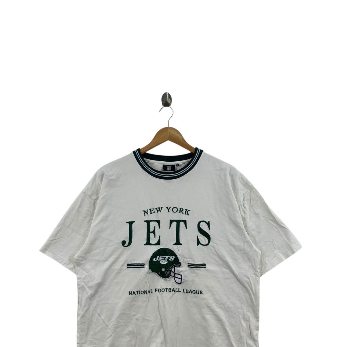 NFL NFL NEW YORK JETS Embossed Logo Baggy Tee Shirt Top Size L / US 10 / IT 46 - 2 Thumbnail