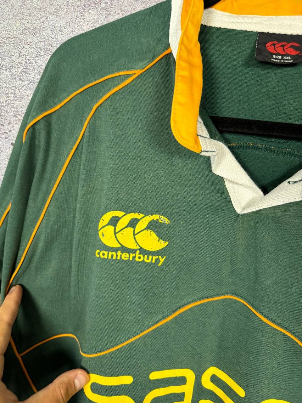 Canterbury of New Zealand South Africa Canterbury Home Rugby Jersey 2007 Union Sasol Size US XXL / EU 58 / 5 - 10 Thumbnail