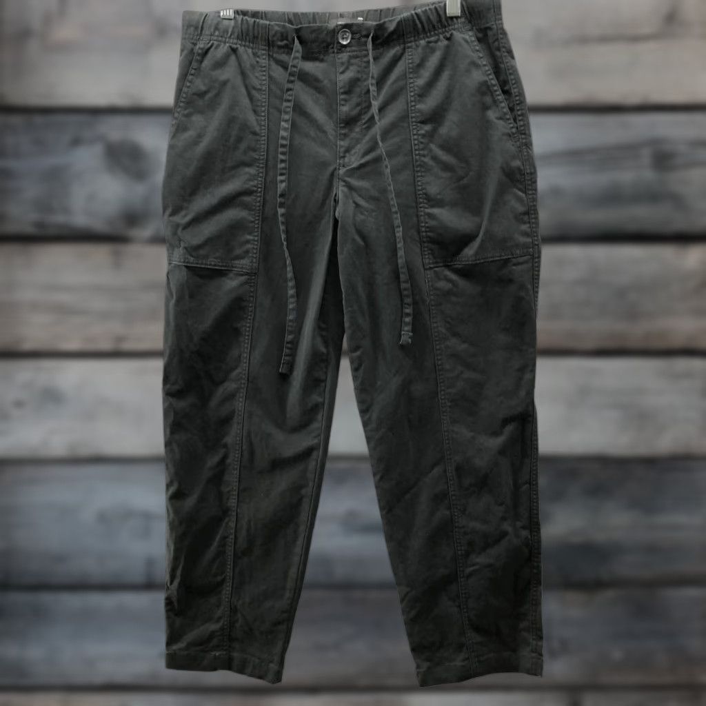 Banana Republic Banana Republic Pants Womens M Black Mid Rise Stretch Chino Tapered Ankle Casual Size 32" / US 10 / IT 46 - 1 Thumbnail