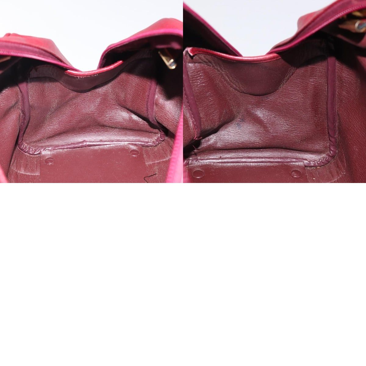 Dior DIOR Hand Bag Leather Red Gold Size ONE SIZE - 12 Thumbnail