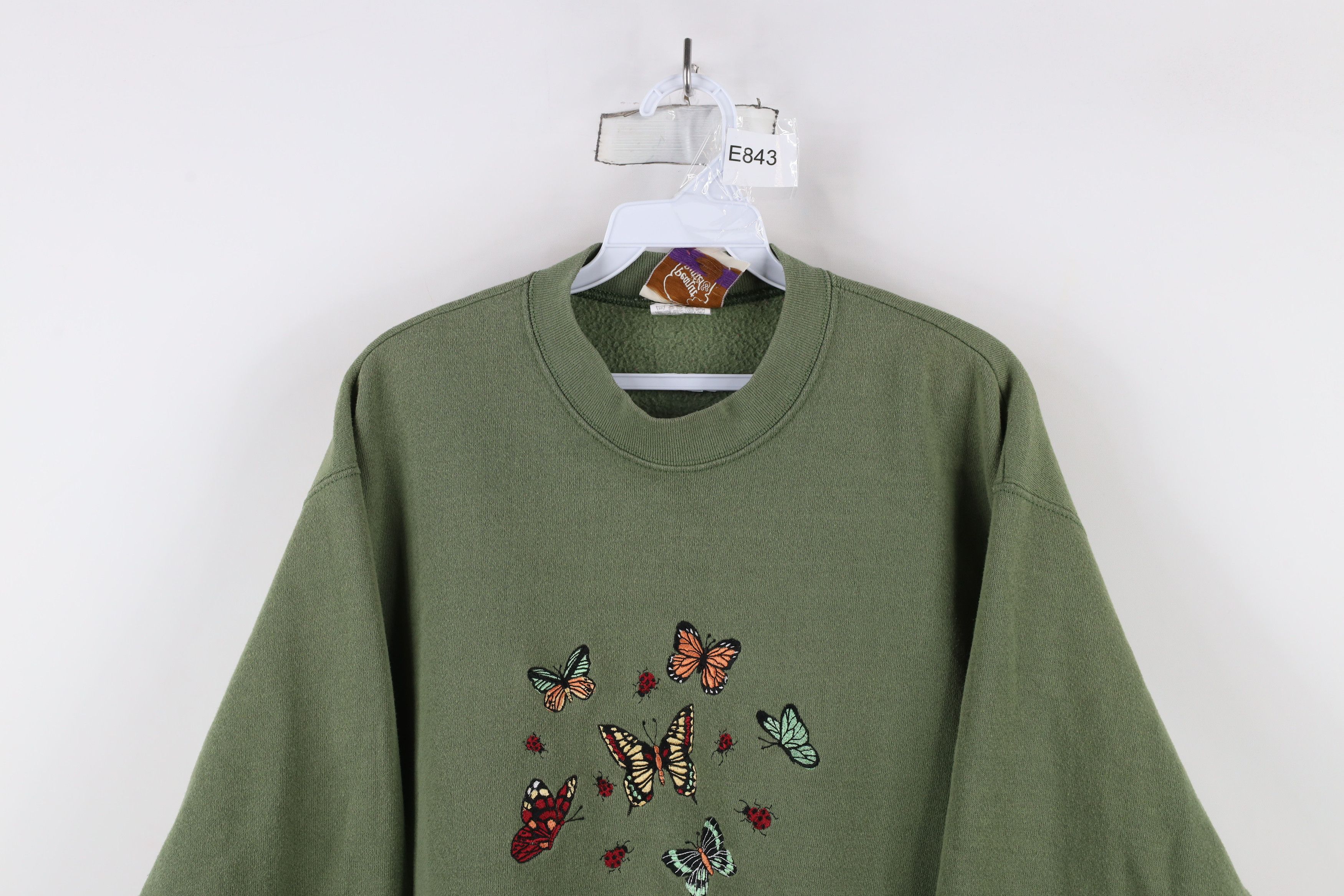 Vintage Vintage 90s Streetwear Butterfly Ladybug Sweatshirt USA Size M / US 6-8 / IT 42-44 - 2 Thumbnail