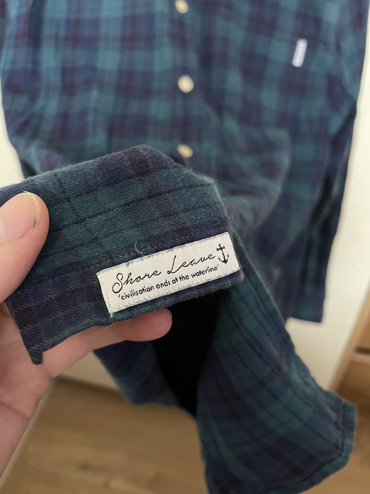 Shore Leave Shore Leave button up check blue flannel shirt Size US M / EU 48-50 / 2 - 5 Thumbnail