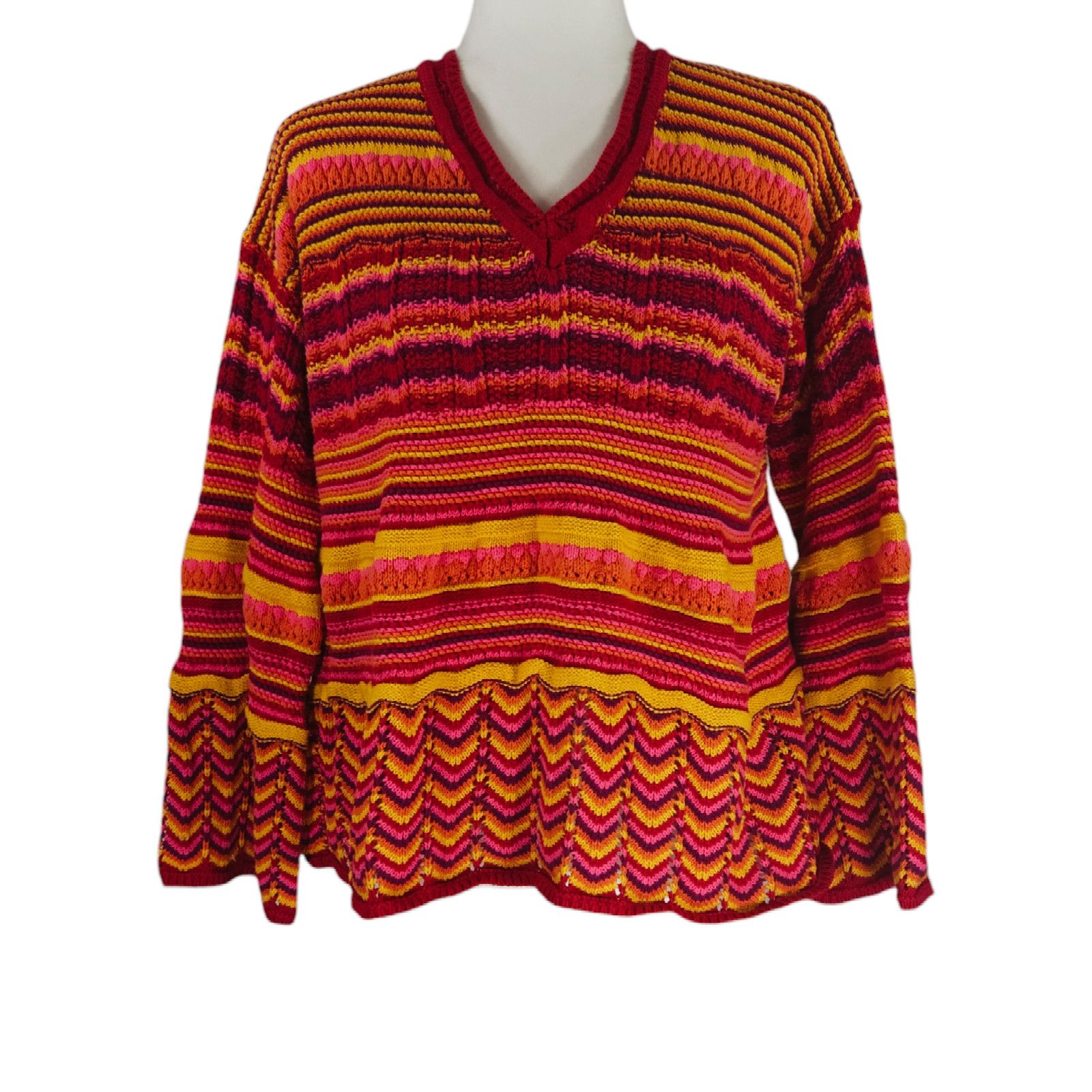 Other EUC The Pioneer Woman Textured V-Neck Sz. L [12-14] Size L / US 10 / IT 46 - 2 Thumbnail