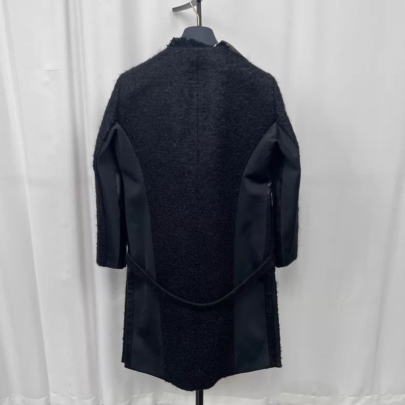 Louis Vuitton Louis Vuitton Black Wool Patchwork Leather Pocket Long Woo Size M / US 6-8 / IT 42-44 - 2 Thumbnail