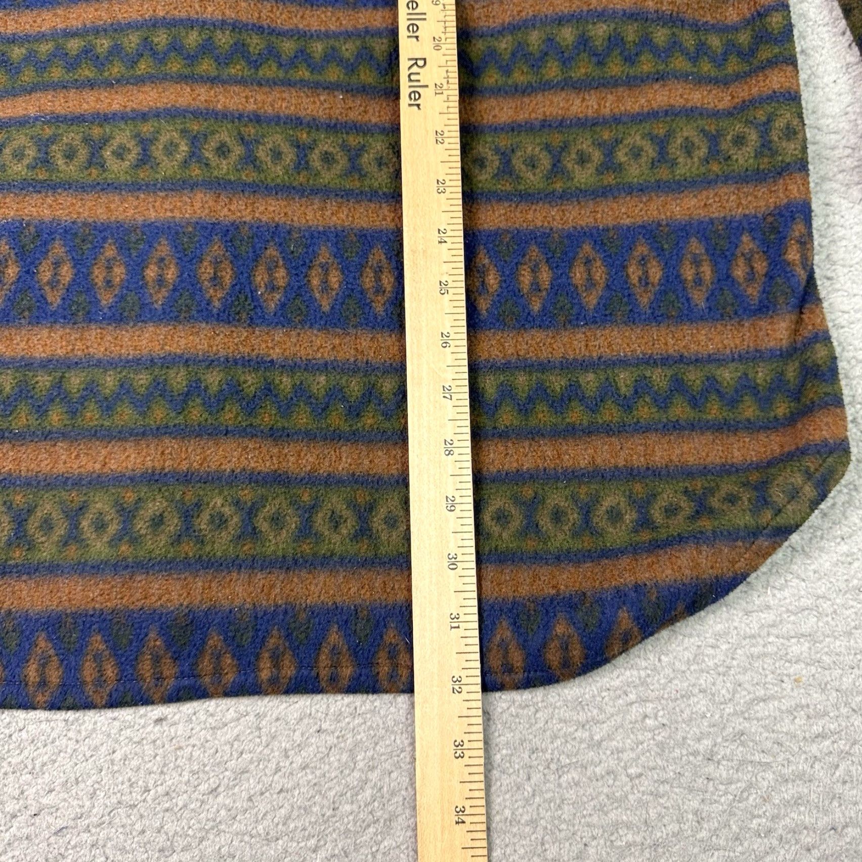 Anchor Blue VINTAGE Anchor Blue Shirt Mens L Green Geometric Fleece 90s Hipster Grunge Aztec Button Long Sleeve Size US L / EU 52-54 / 3 - 7 Thumbnail