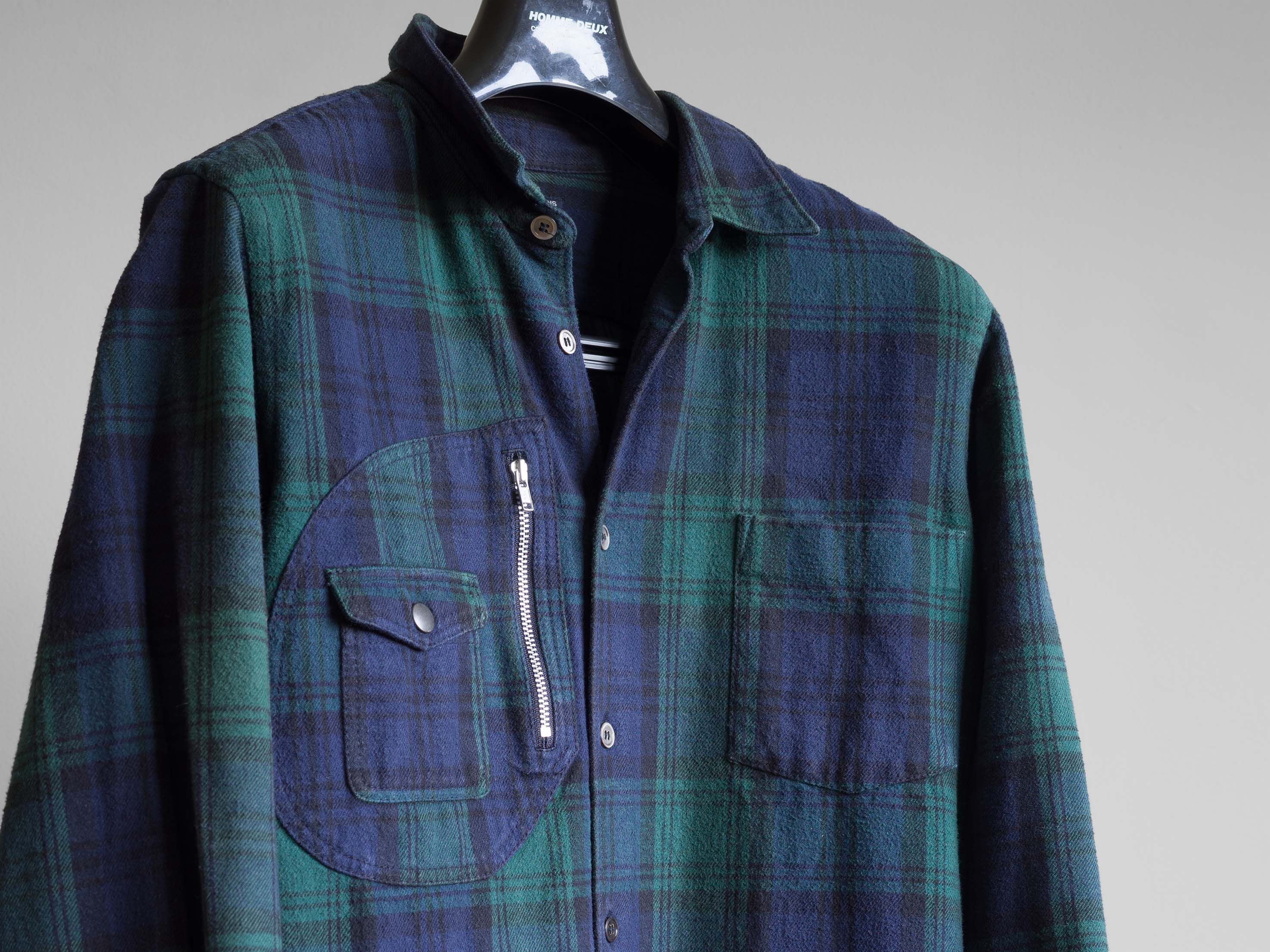 Comme des Garcons Homme AW2005 COMME des GARÇONS HOMME HEAVY COTTON FLANNEL SHIRT Size US L / EU 52-54 / 3 - 1 Thumbnail