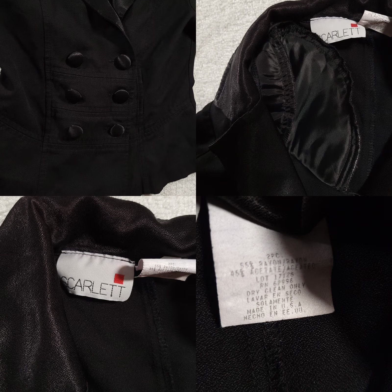Vintage VINTAGE Blazer Jacket Cardigan Black Womens 3/4 Shoulder Pads USA Made Jacket Woman XS? Size XS / US 0-2 / IT 36-38 - 8 Thumbnail
