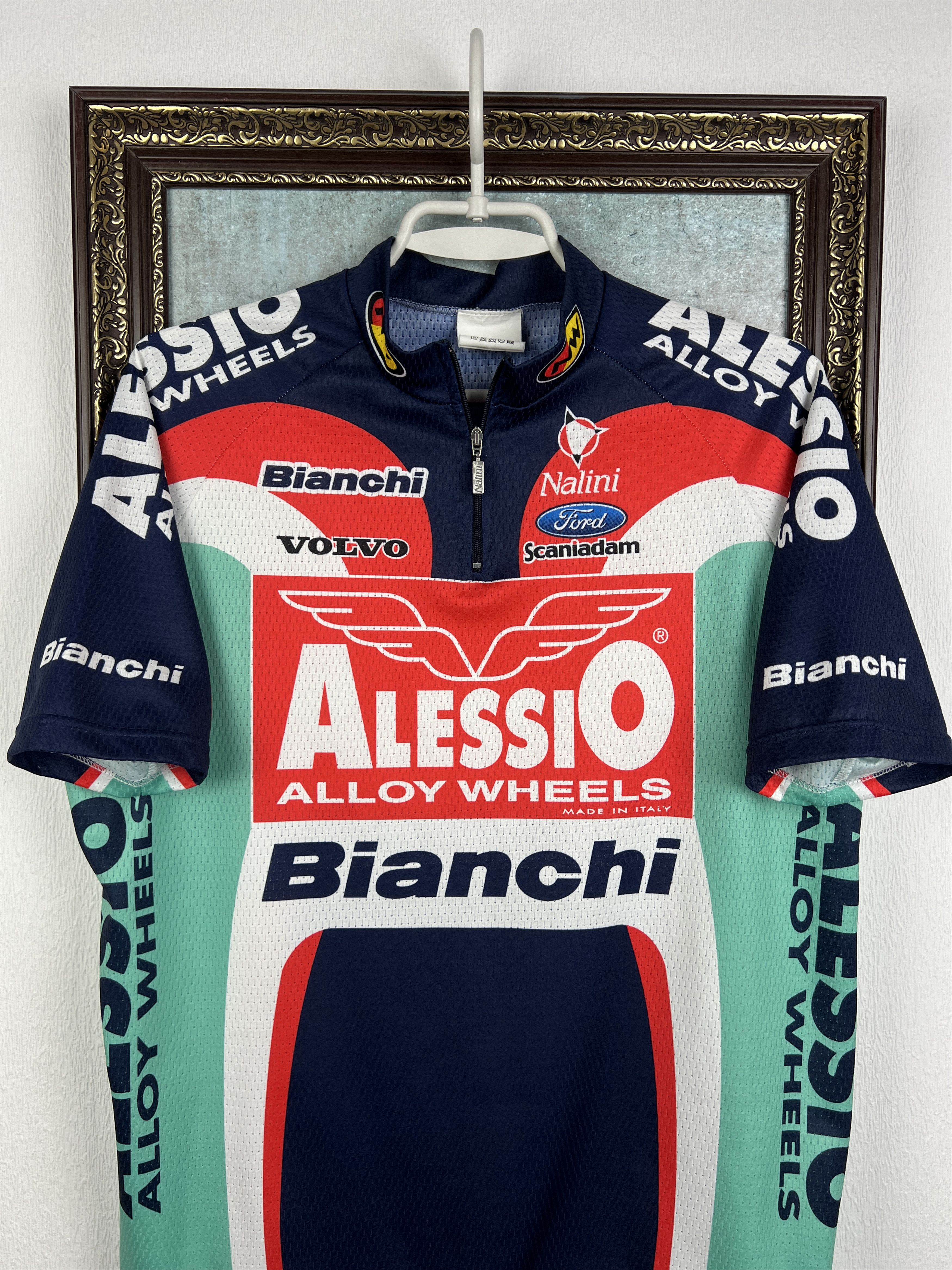 Vintage Nalini Bianchi & Alessio Cycling Jersey Sport Shirt Trikot Size US M / EU 48-50 / 2 - 2 Thumbnail