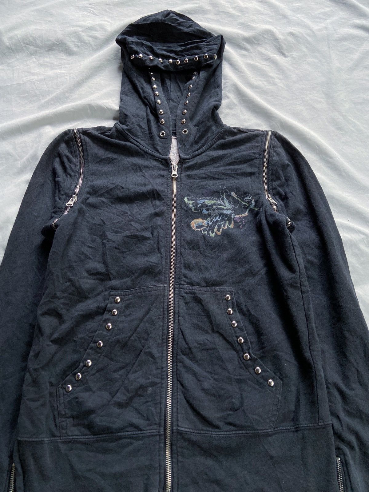 Beauty Beast LEVIS MULTI ZIPPER PUNK SUN FADED STYLE ZIP HOODIE Size US S / EU 44-46 / 1 - 5 Thumbnail