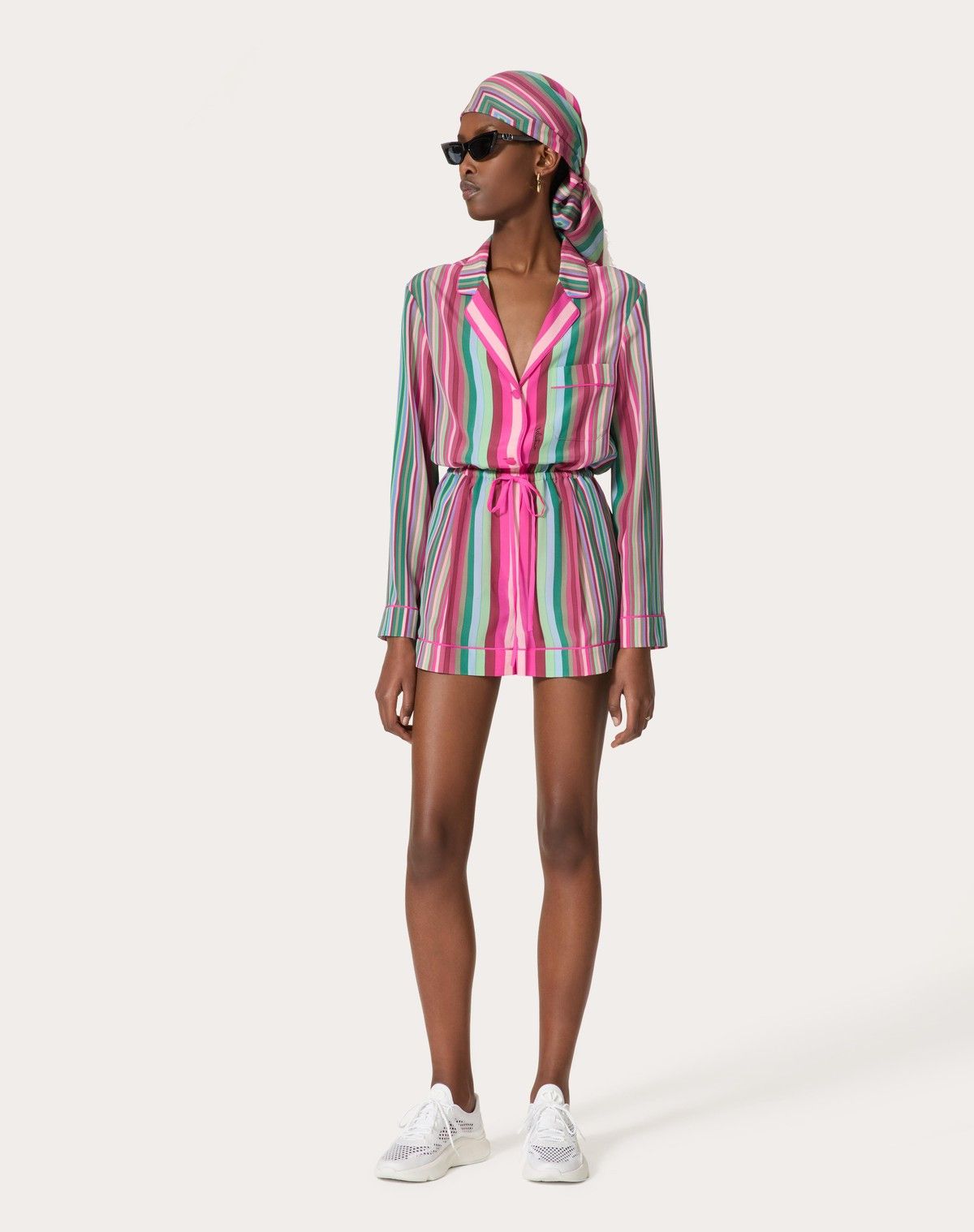 Valentino o1s1wg110525 Silk Jumpsuit in Multicolor Size 27" / US 4 / IT 40 - 3 Thumbnail