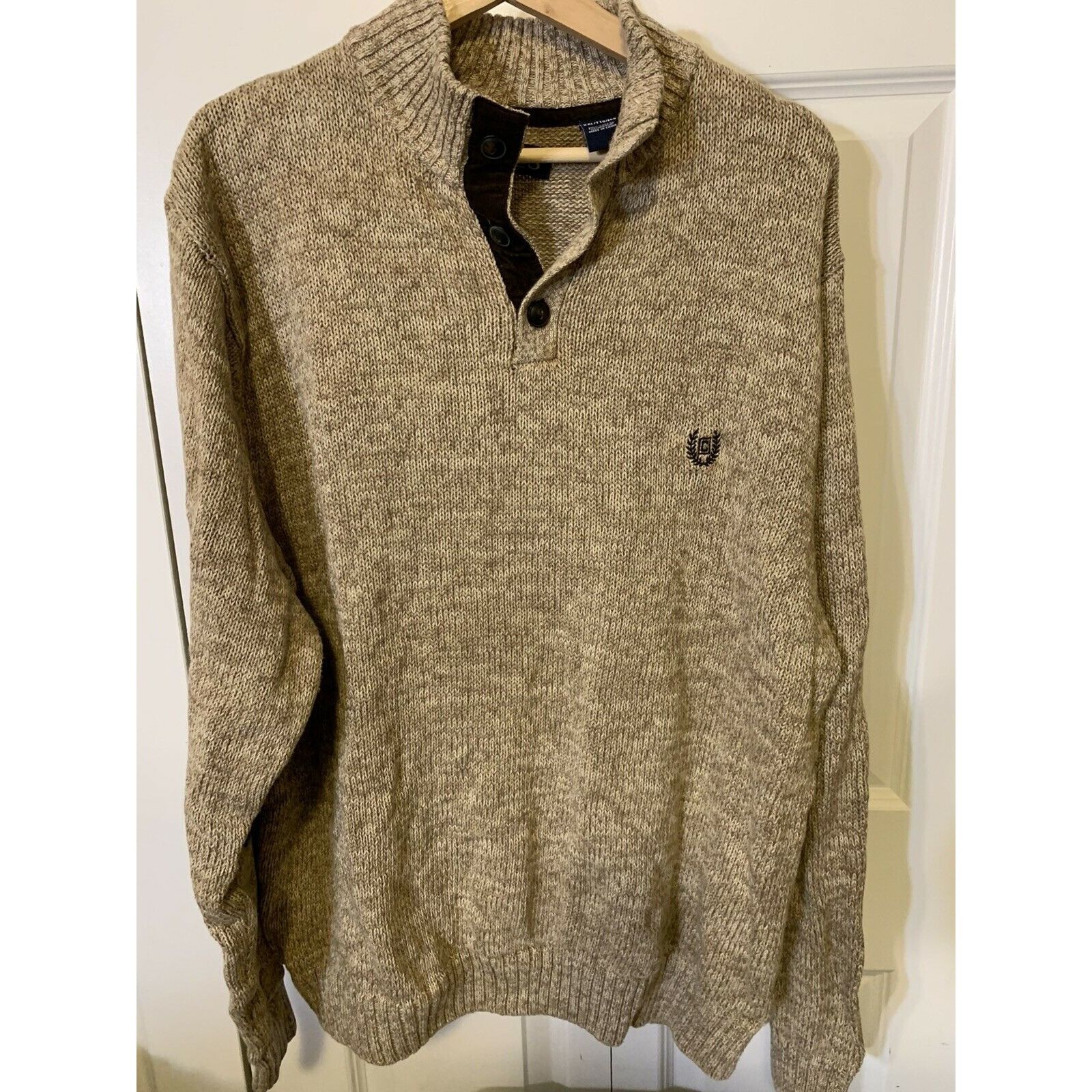 Chaps Chaps Men's Sz XXL Elbow Patch Pullover Brown Cotton Sweater Size US XXL / EU 58 / 5 - 1 Thumbnail